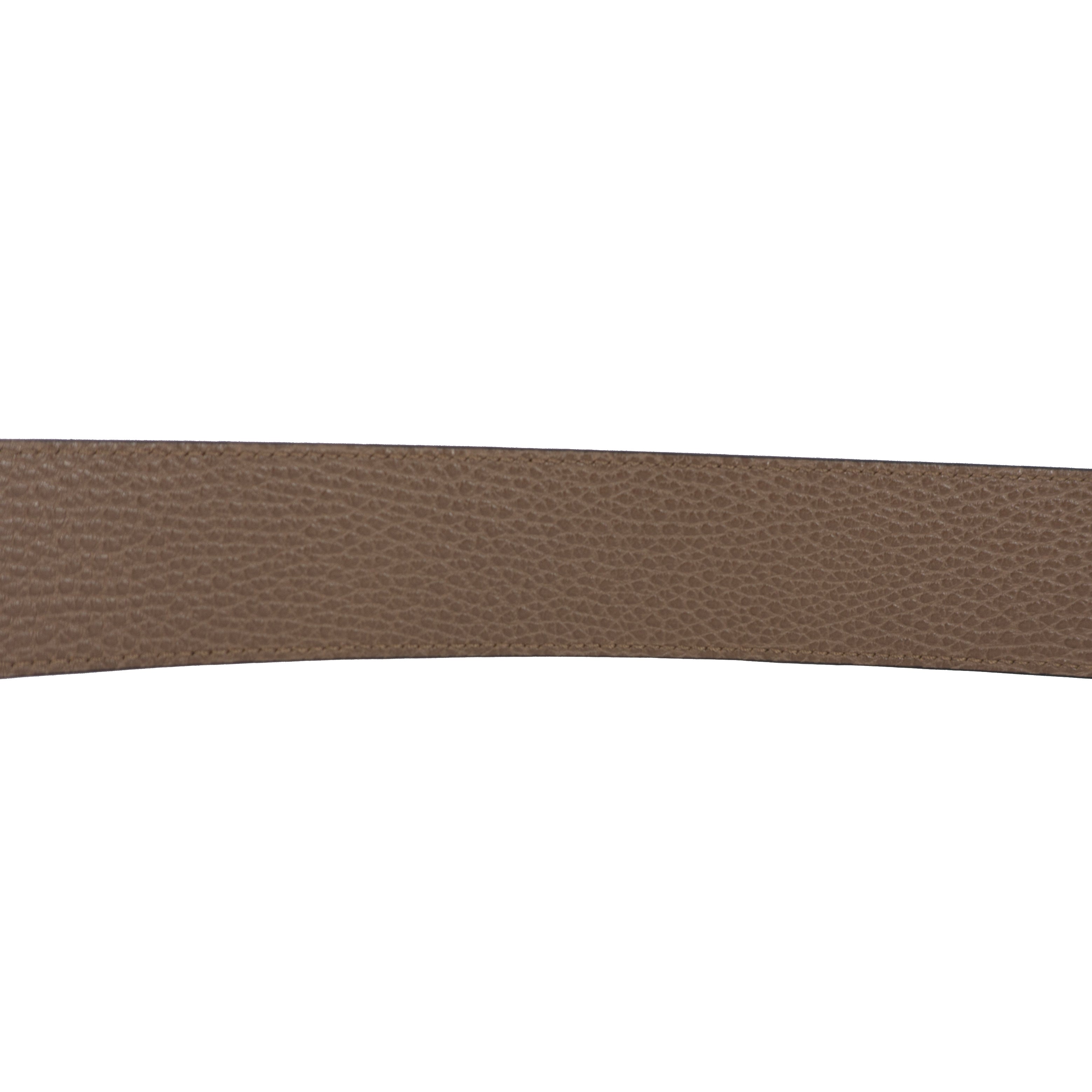 Double G Buckle Reversible Leather Belt 85 cm