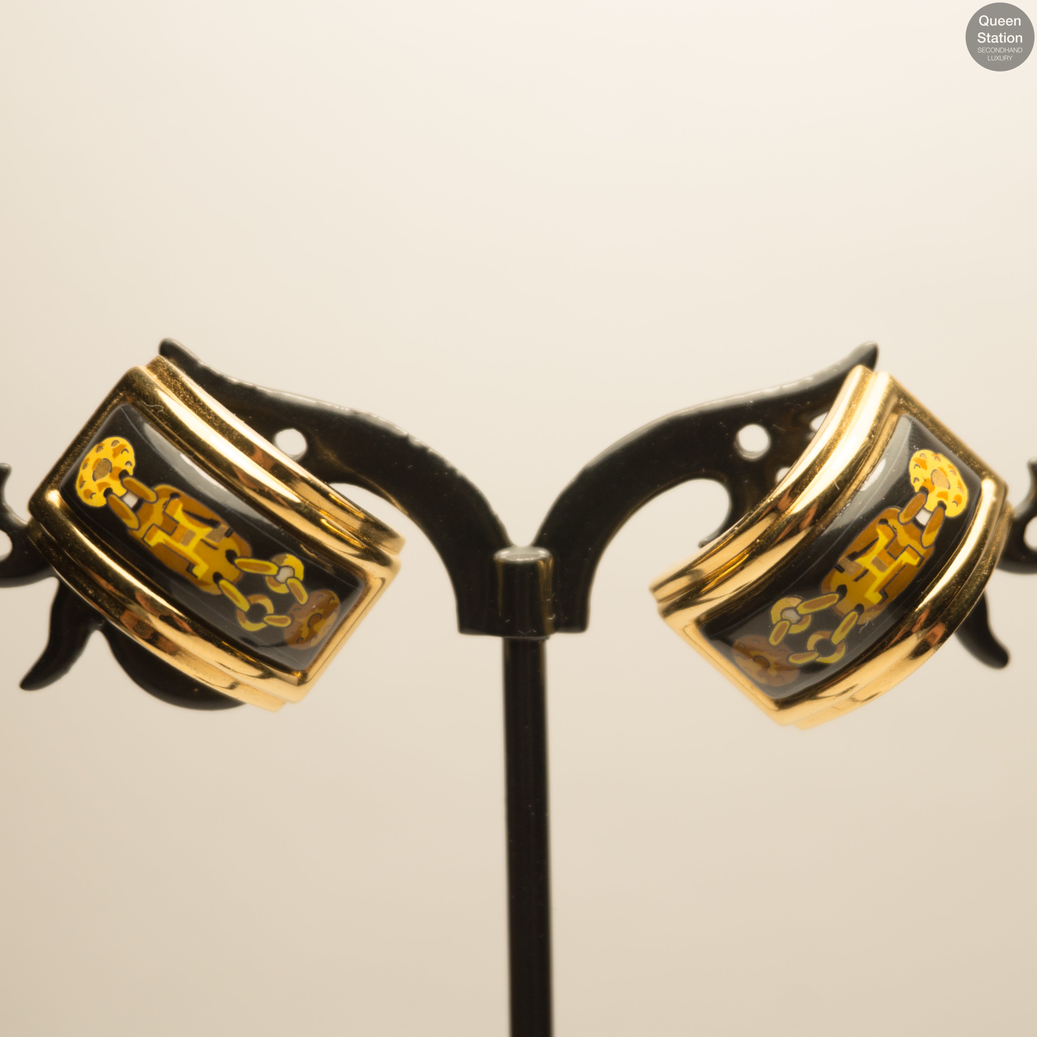 Enamel Clip-On Earrings