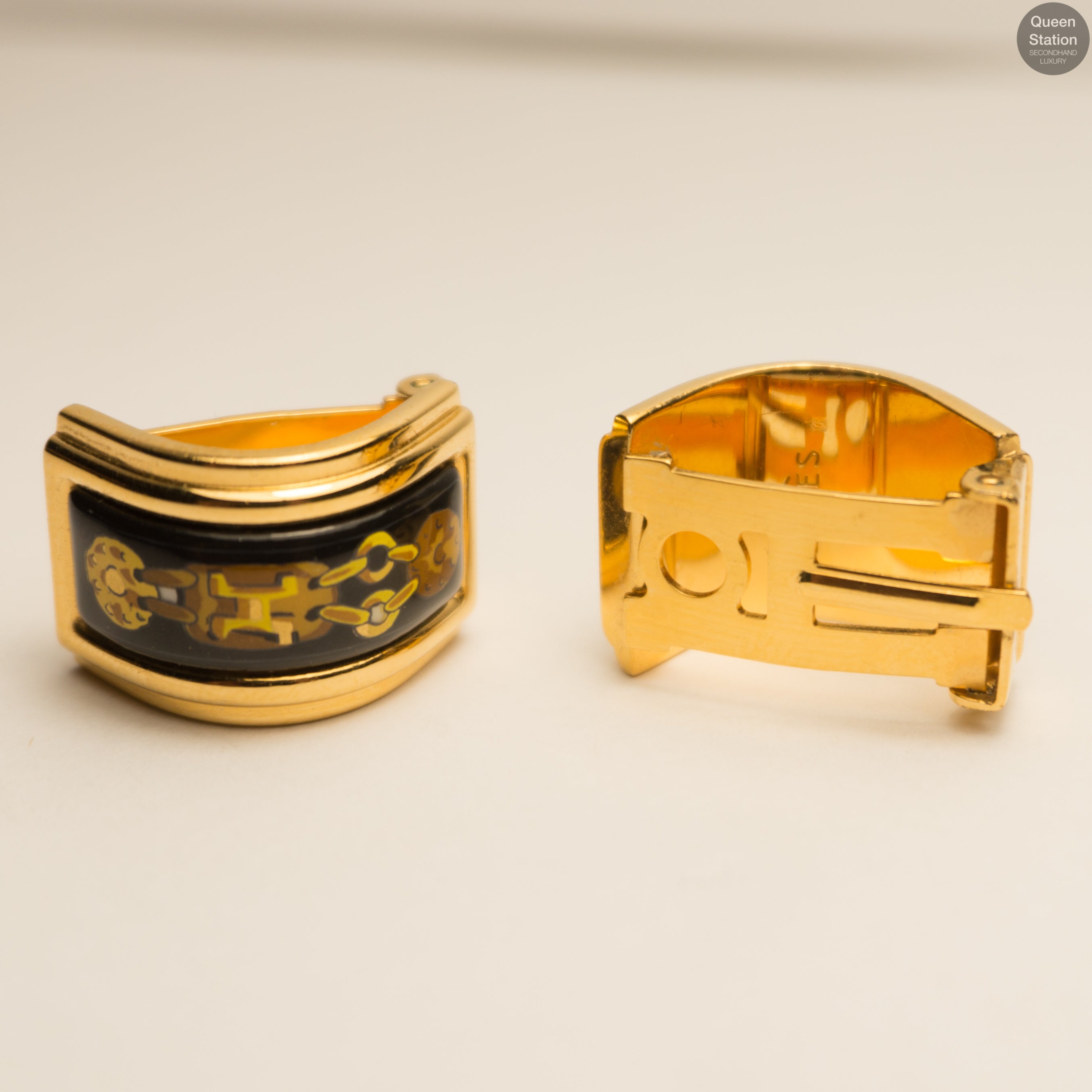 Enamel Clip-On Earrings