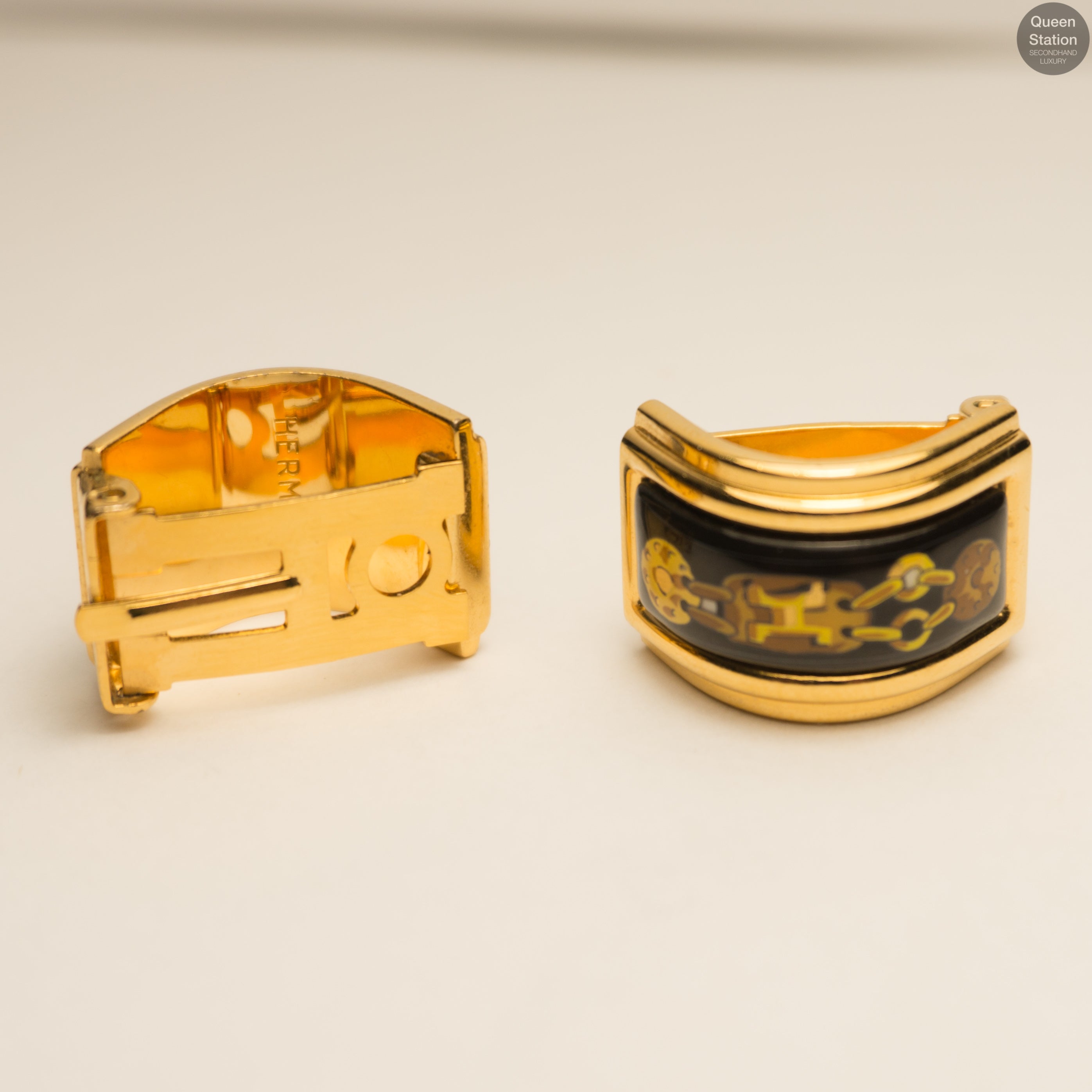 Enamel Clip-On Earrings