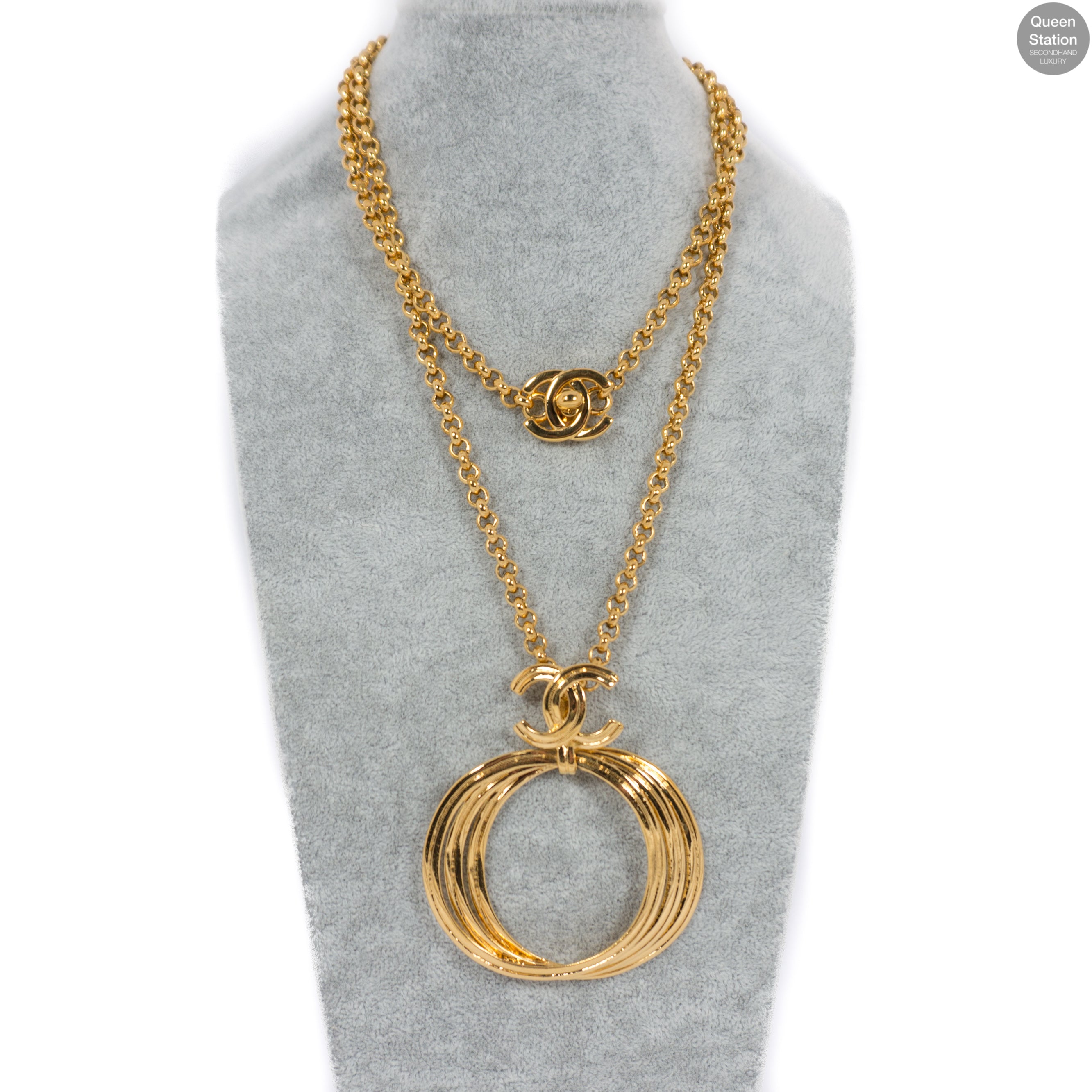 Long CC Ring Necklace