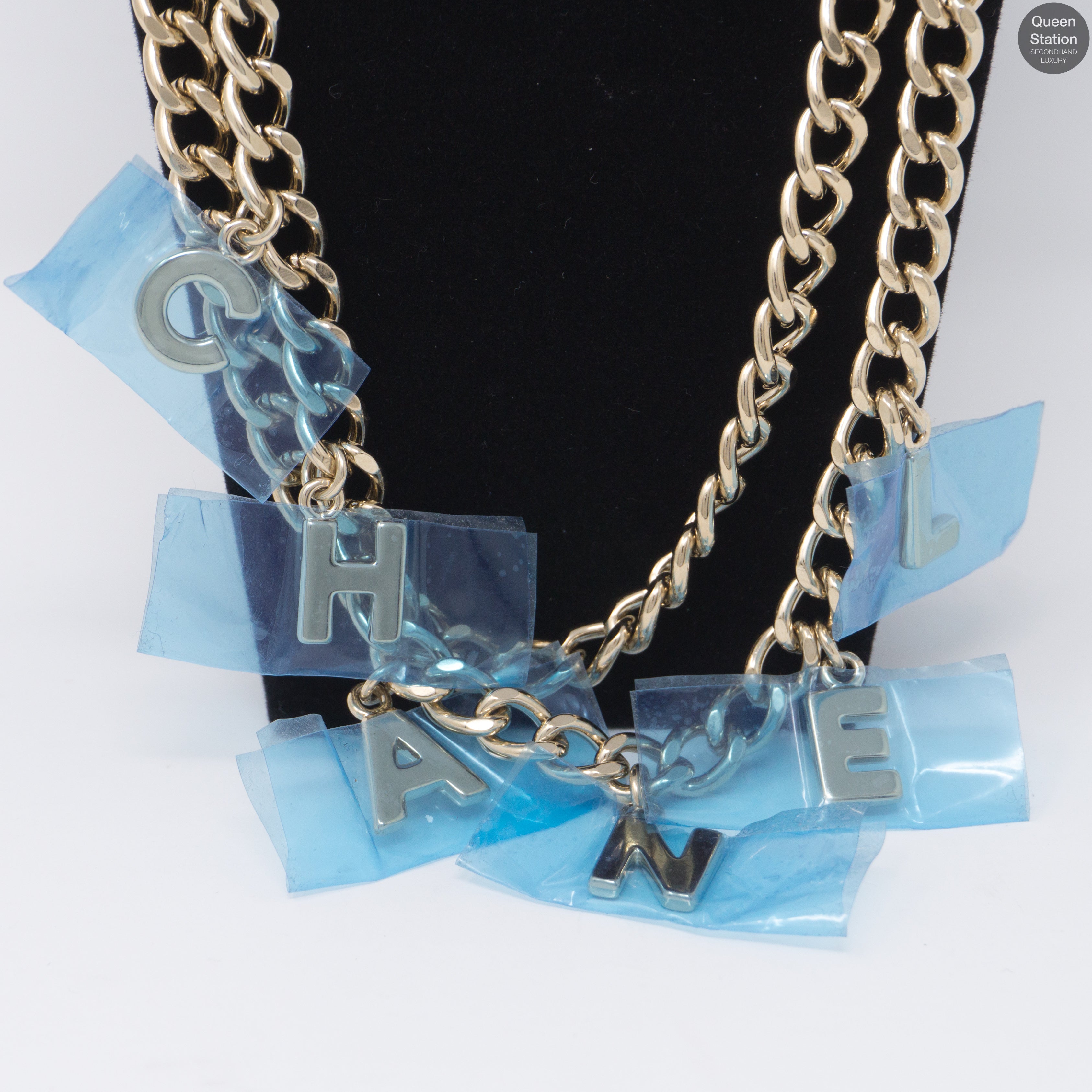 CC Silver Chain Letters Belt & Necklace