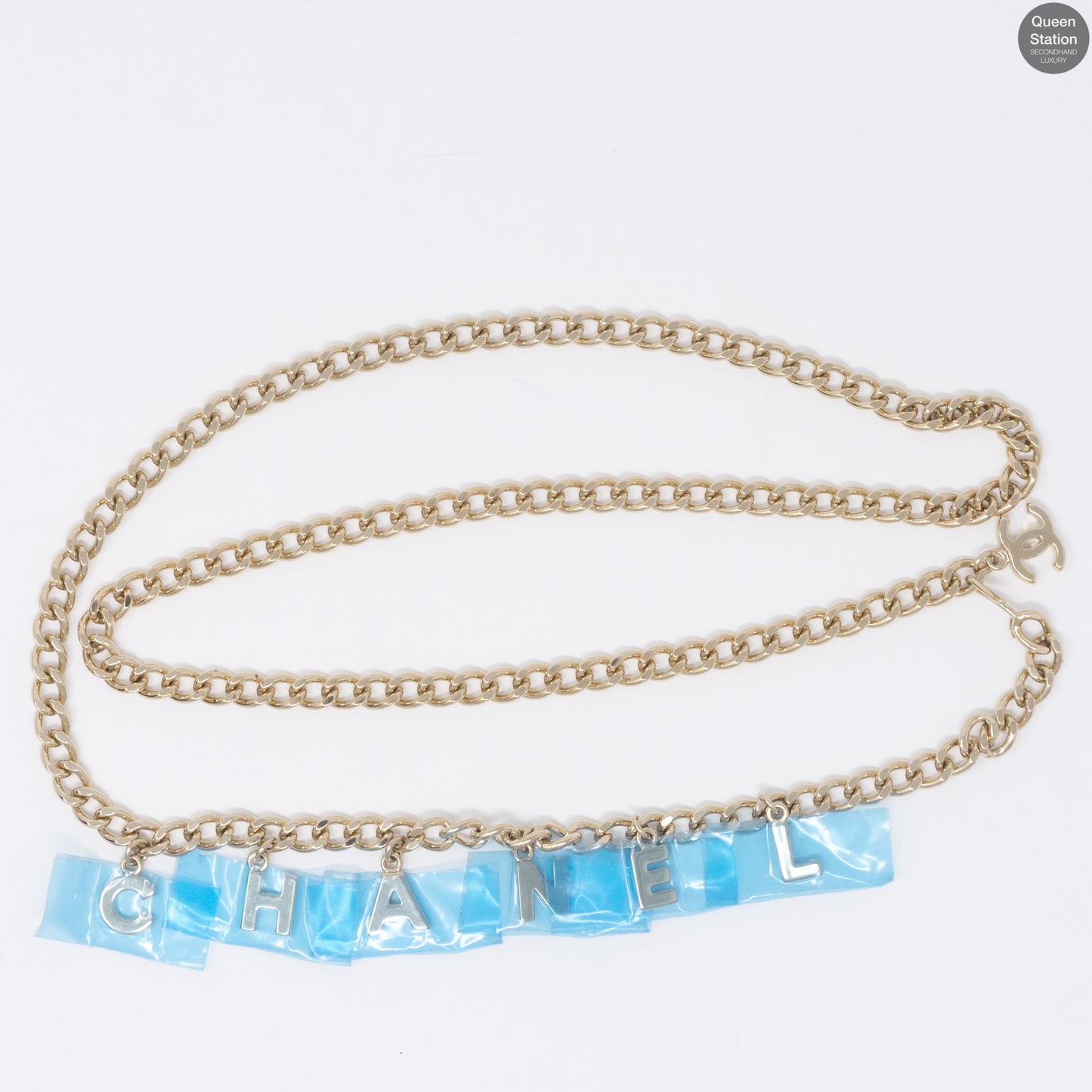 CC Silver Chain Letters Belt & Necklace
