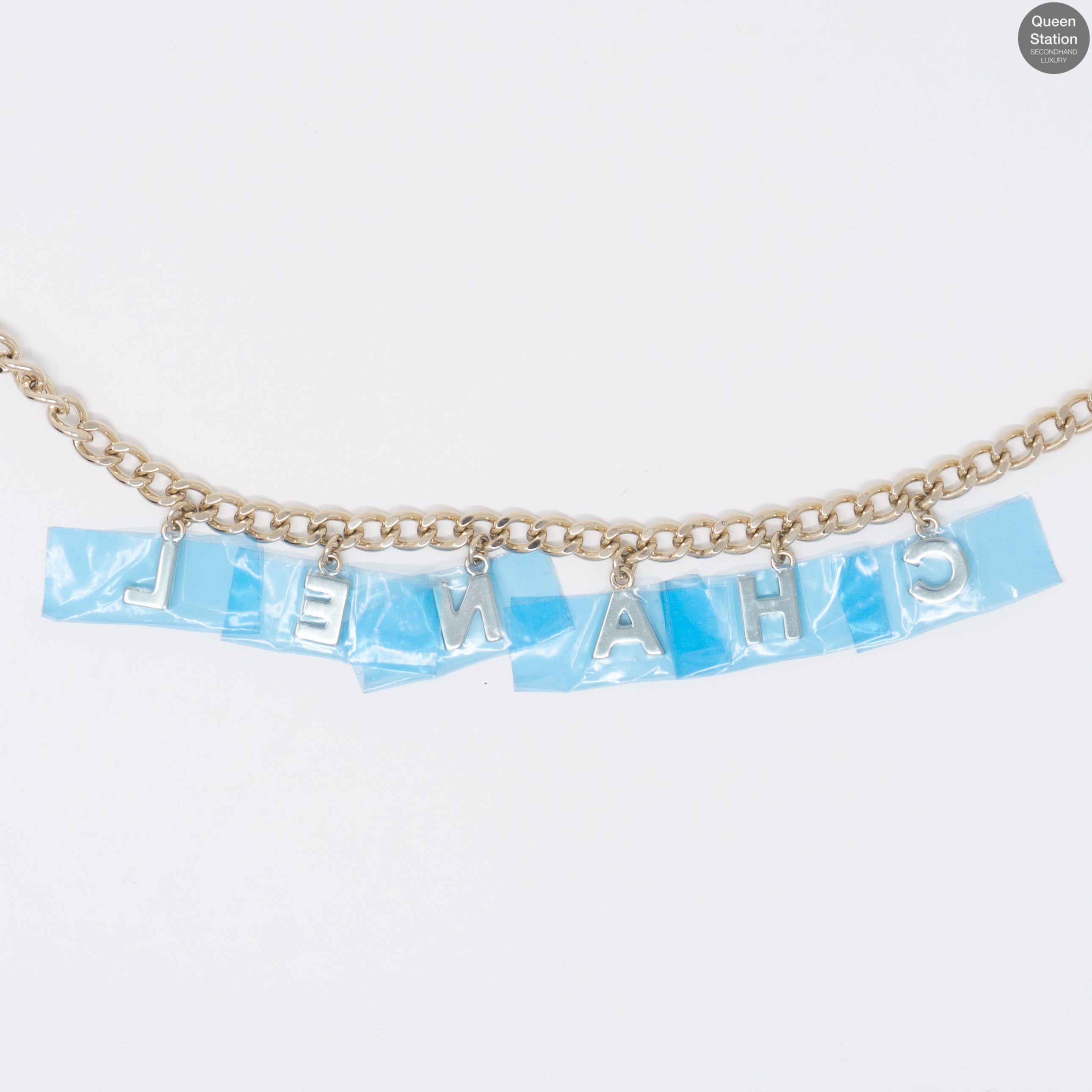 CC Silver Chain Letters Belt & Necklace