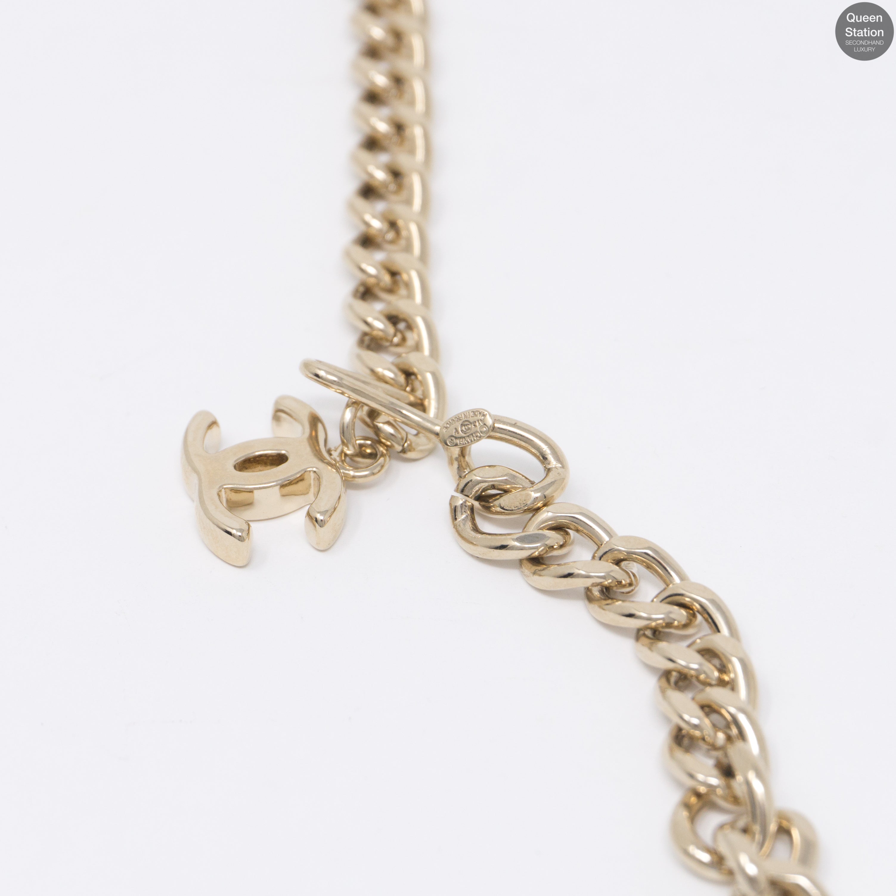 CC Silver Chain Letters Belt & Necklace