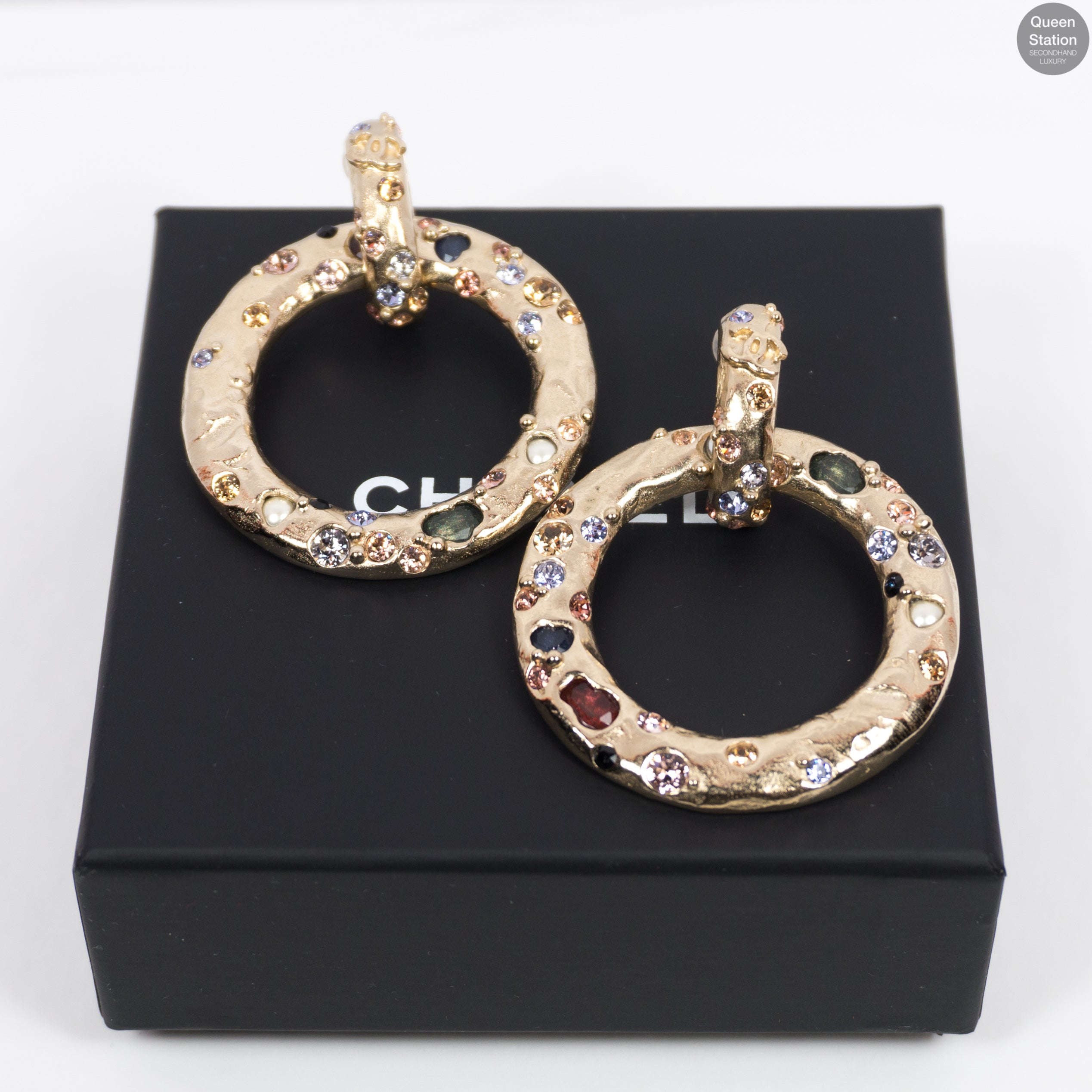 Large Clip-on Gemstone Earrings
