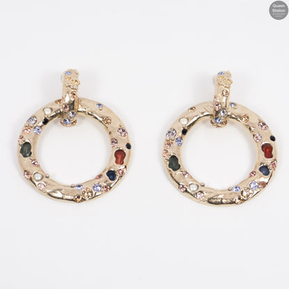 Large Clip-on Gemstone Earrings
