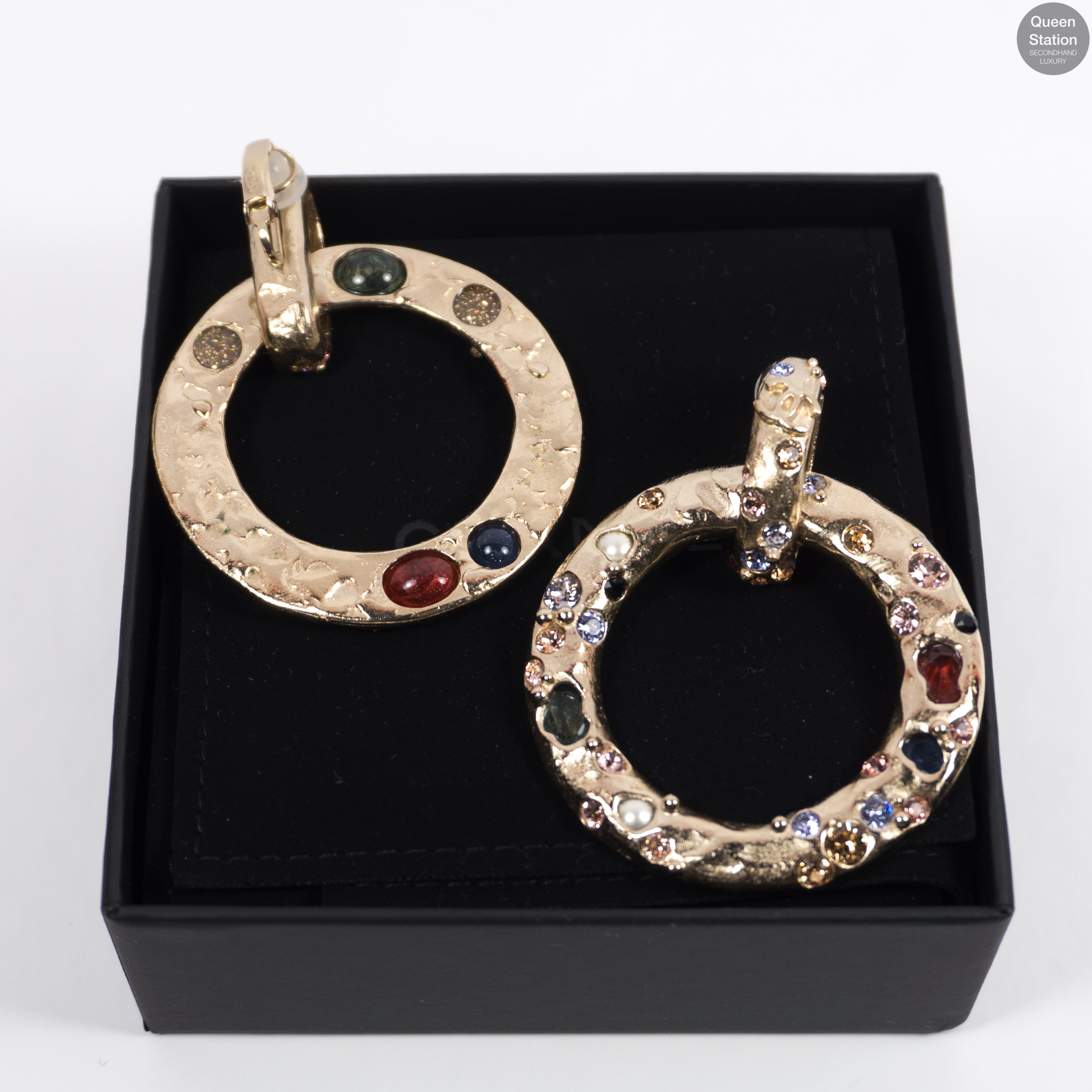 Large Clip-on Gemstone Earrings