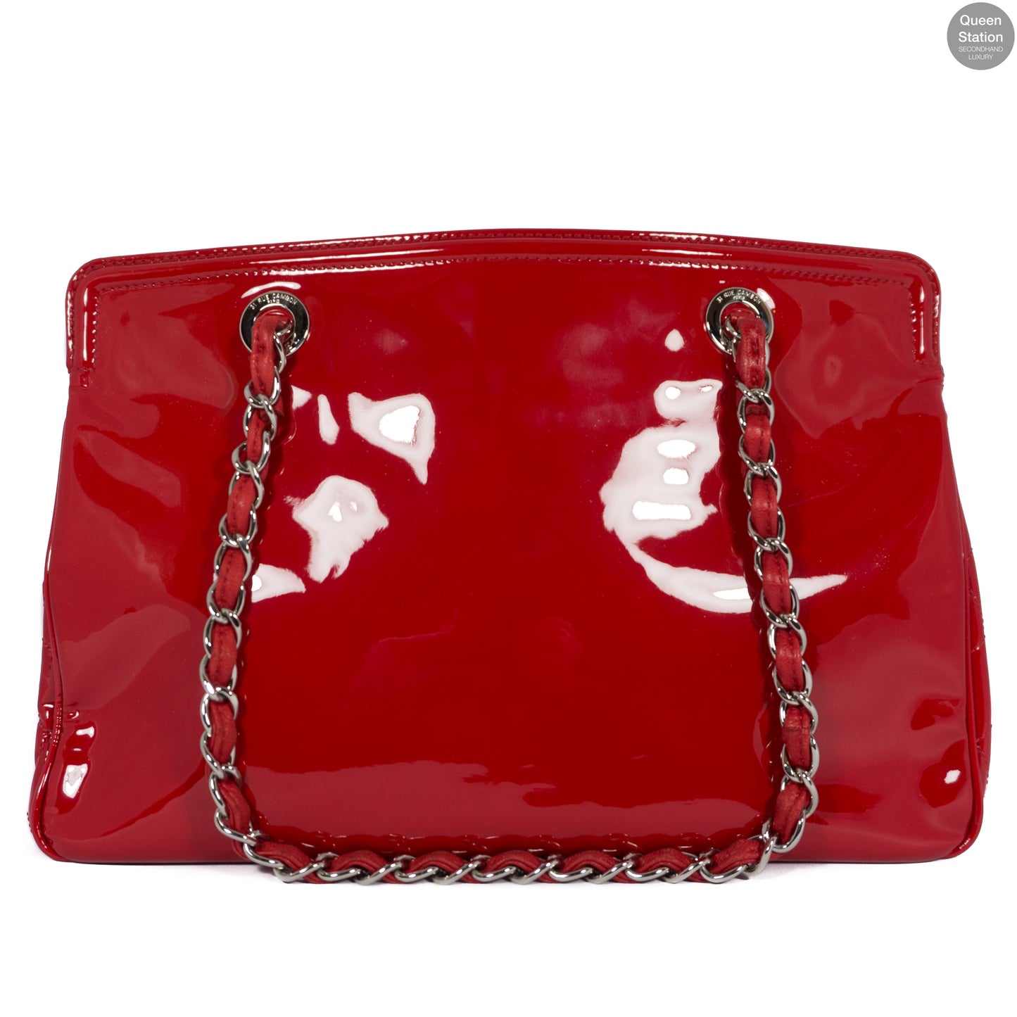 Chanel Red Patent Leather Lipstick Tote