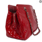 Red Lipstick Patent Leather Tote Bag