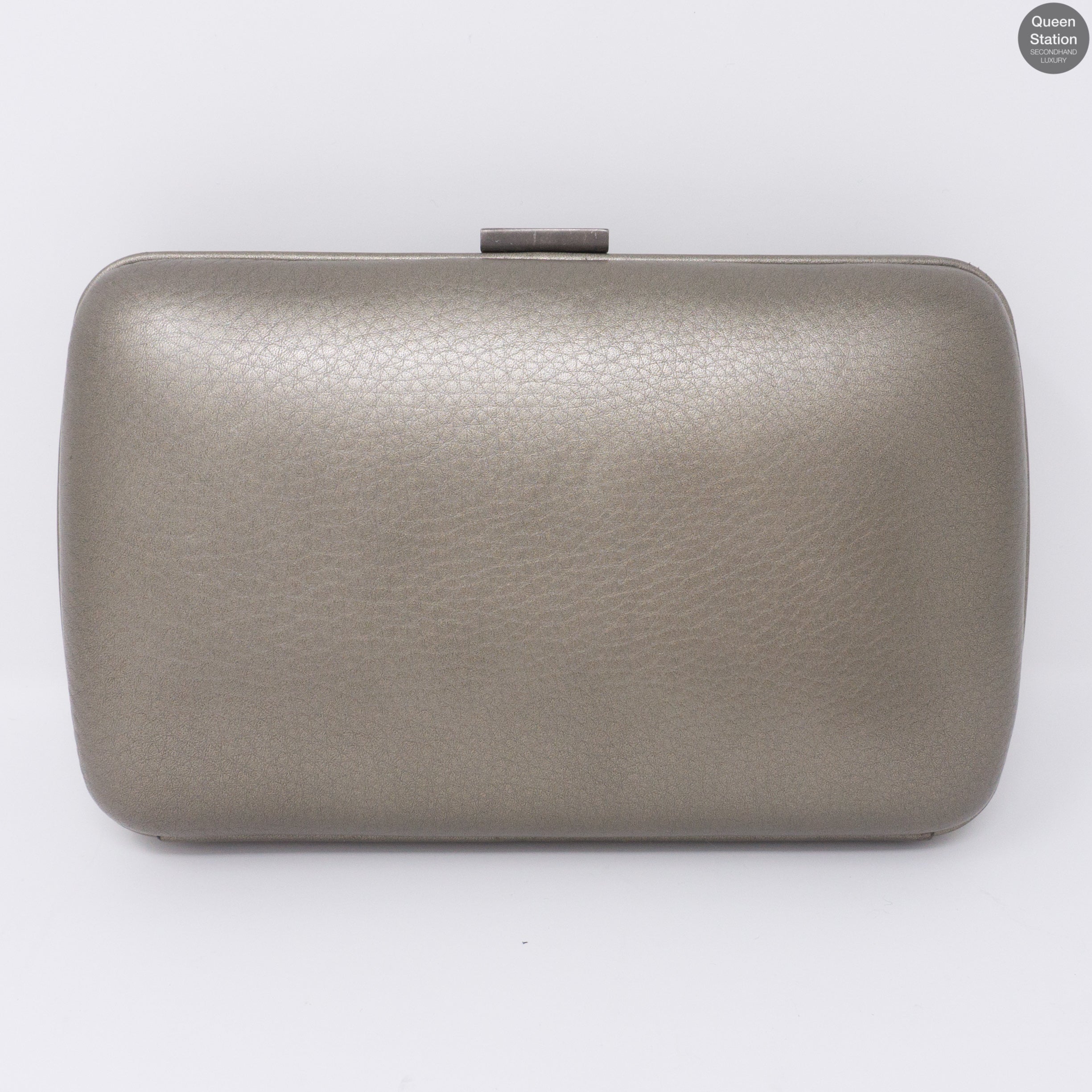 Broadway Minaudiere Leather Hard Clutch