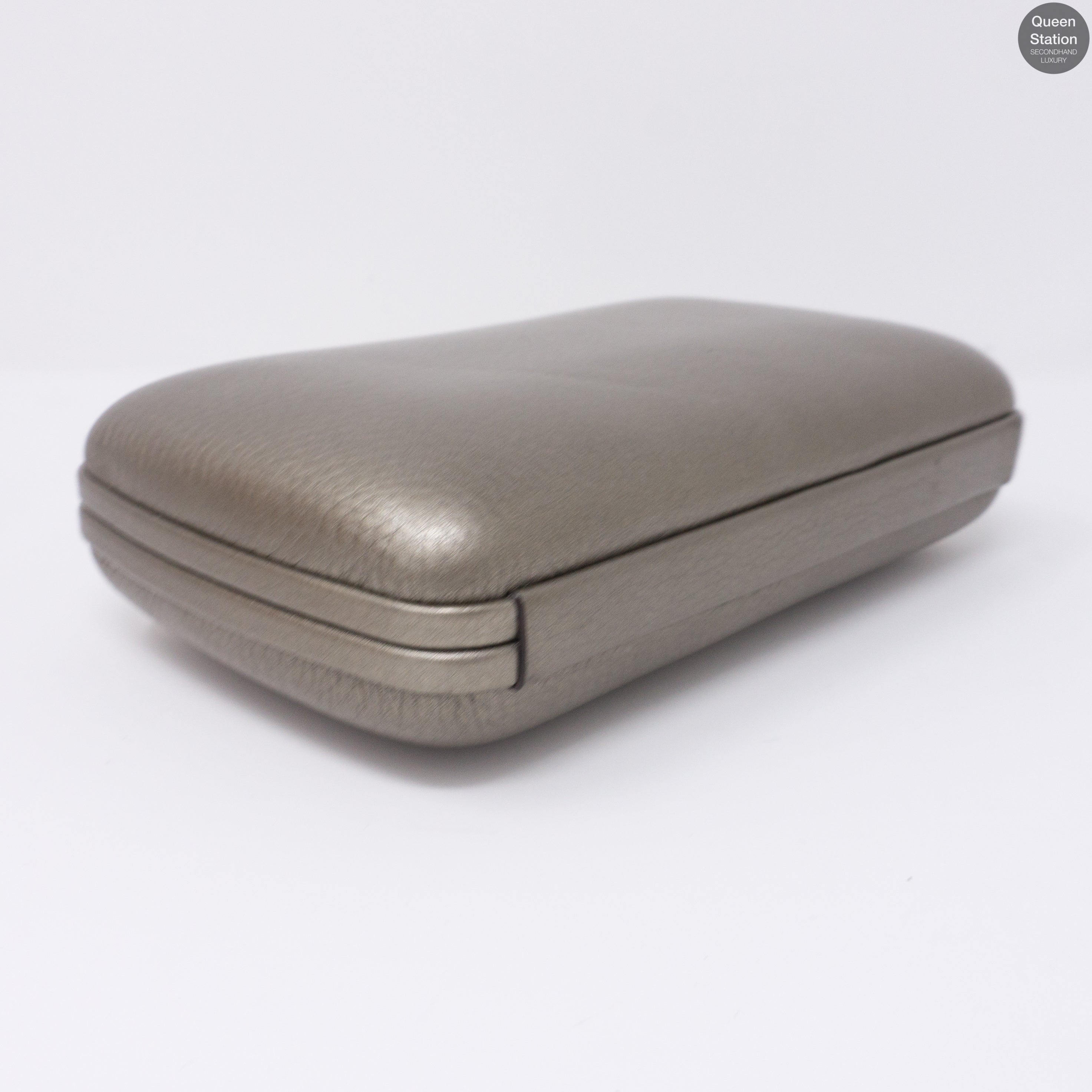 Broadway Minaudiere Leather Hard Clutch