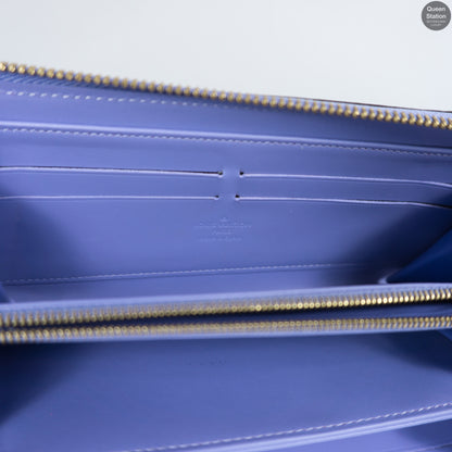 Zippy Wallet Purple Vernis Leather