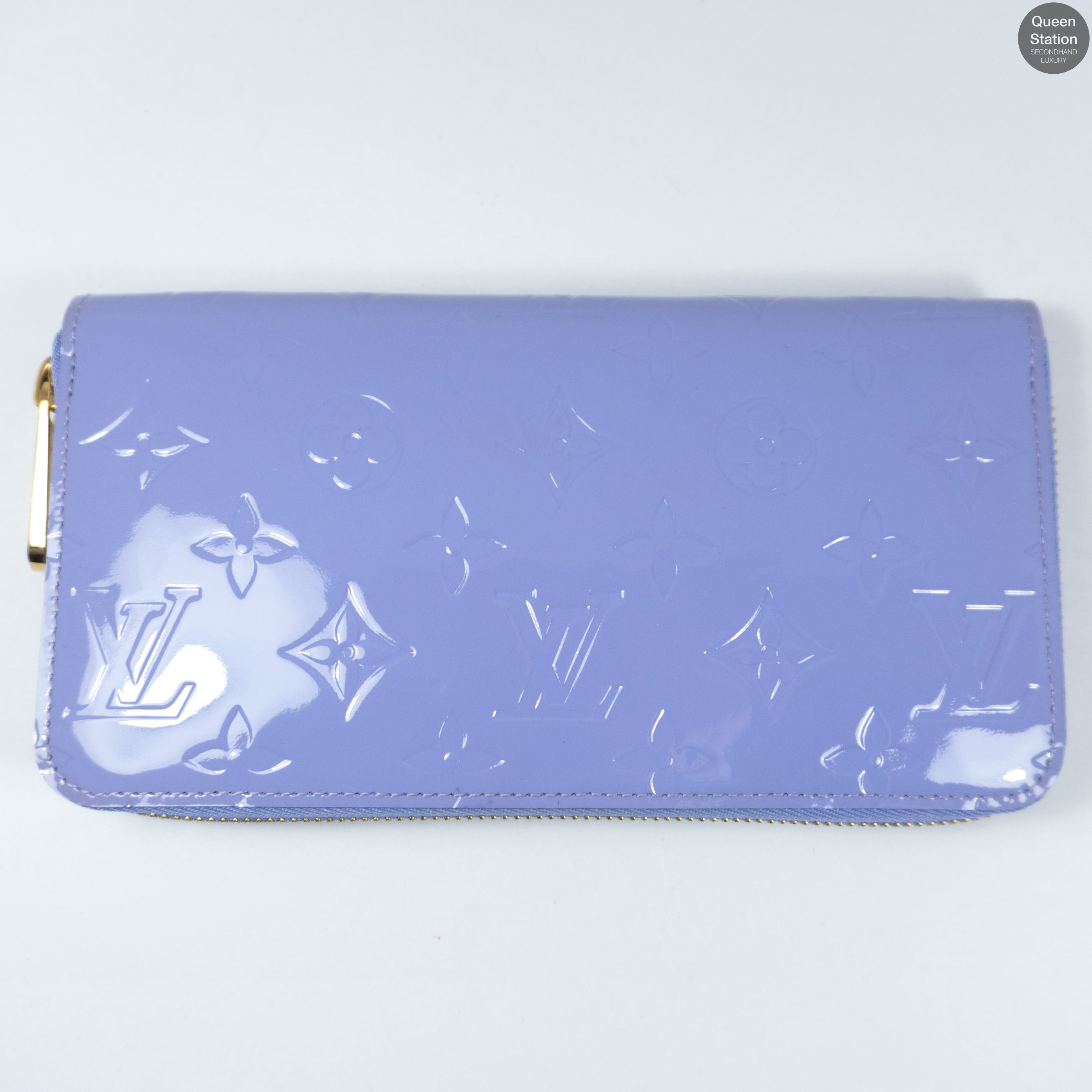 Zippy Wallet Purple Vernis Leather