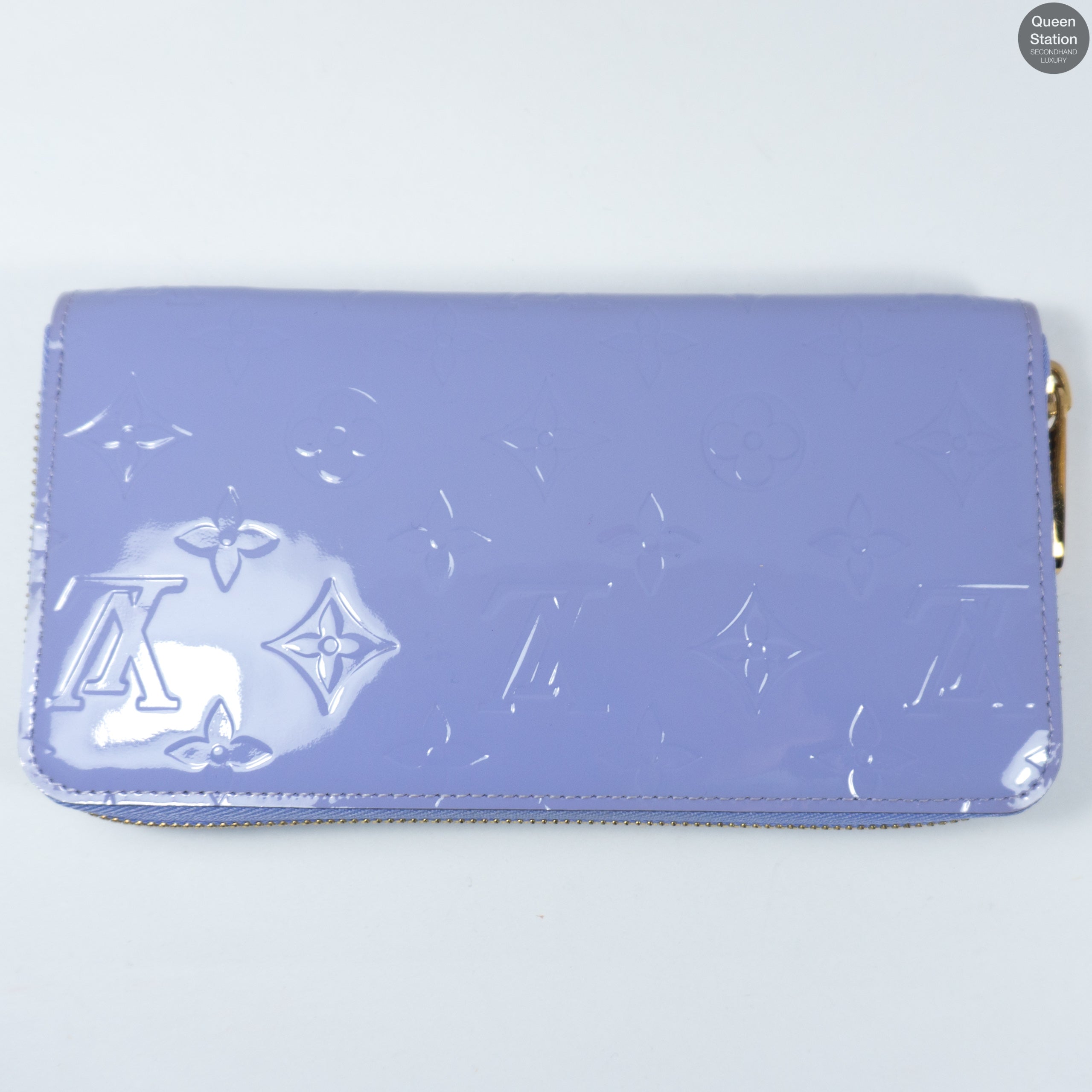 Zippy Wallet Purple Vernis Leather