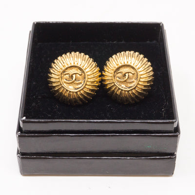 Round CC Starburst Earrings