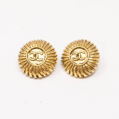 Round CC Starburst Earrings