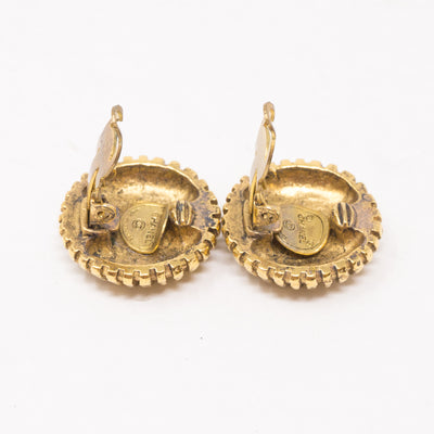 Round CC Starburst Earrings