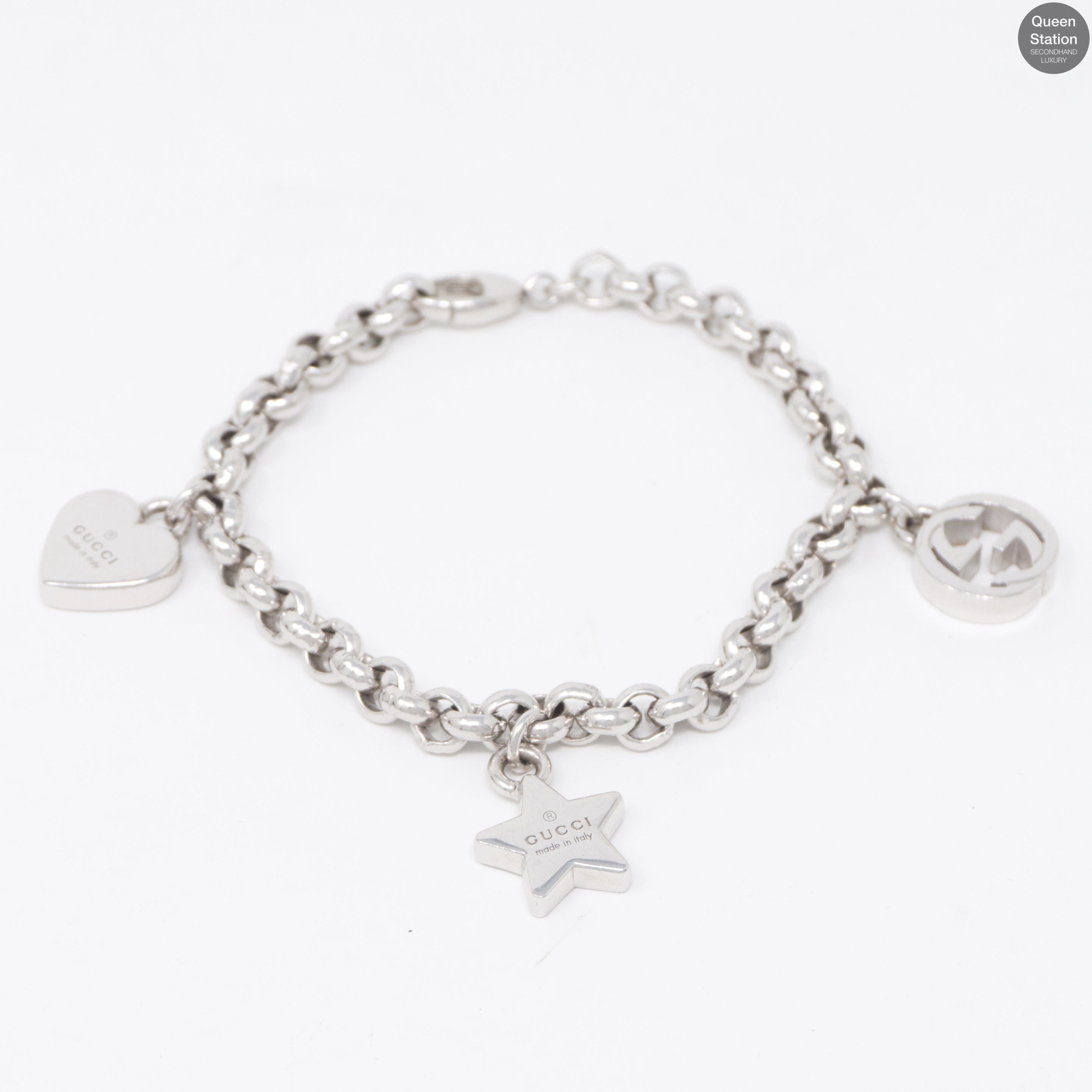 Trademark Sterling Silver 3-Charm Bracelet