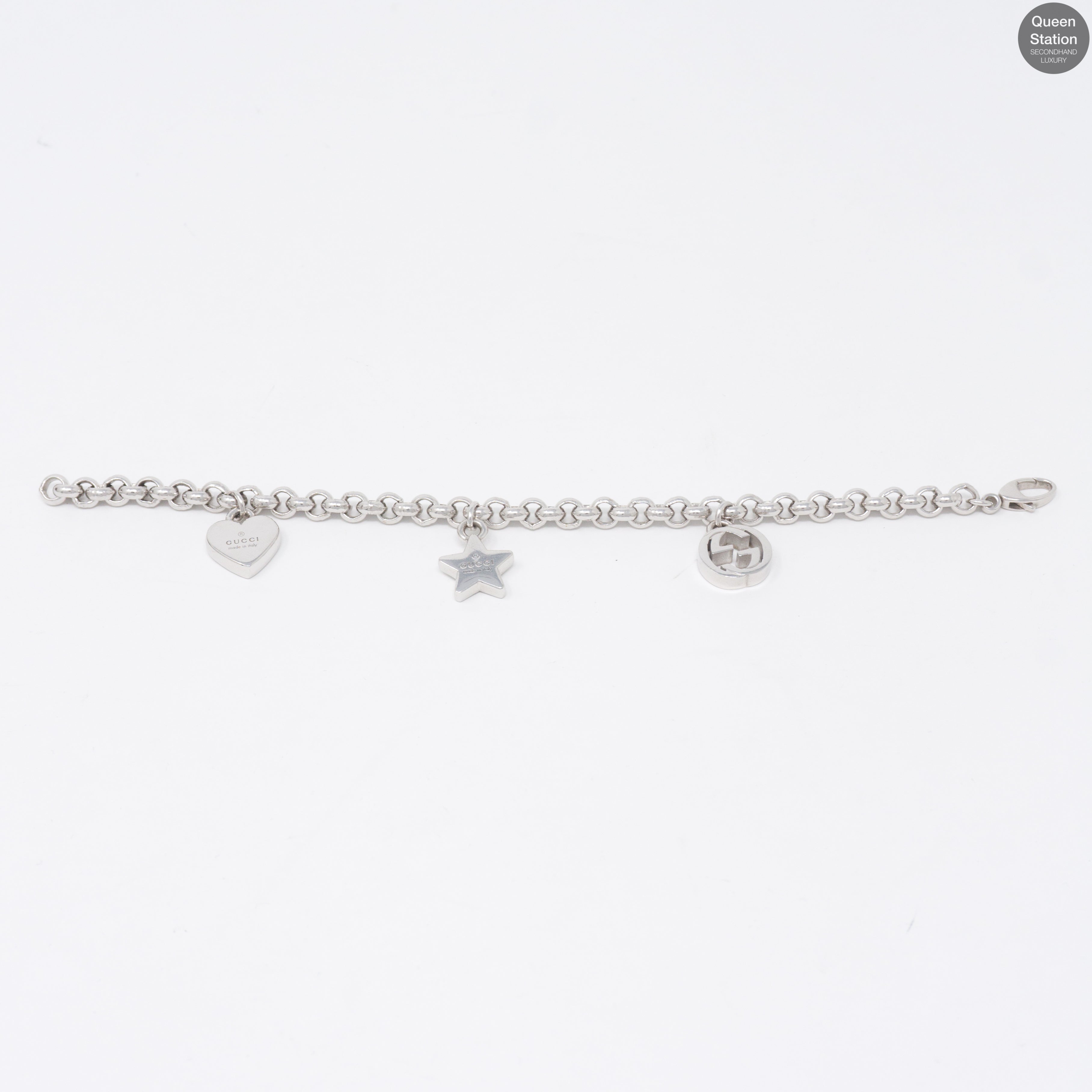 Trademark Sterling Silver 3-Charm Bracelet