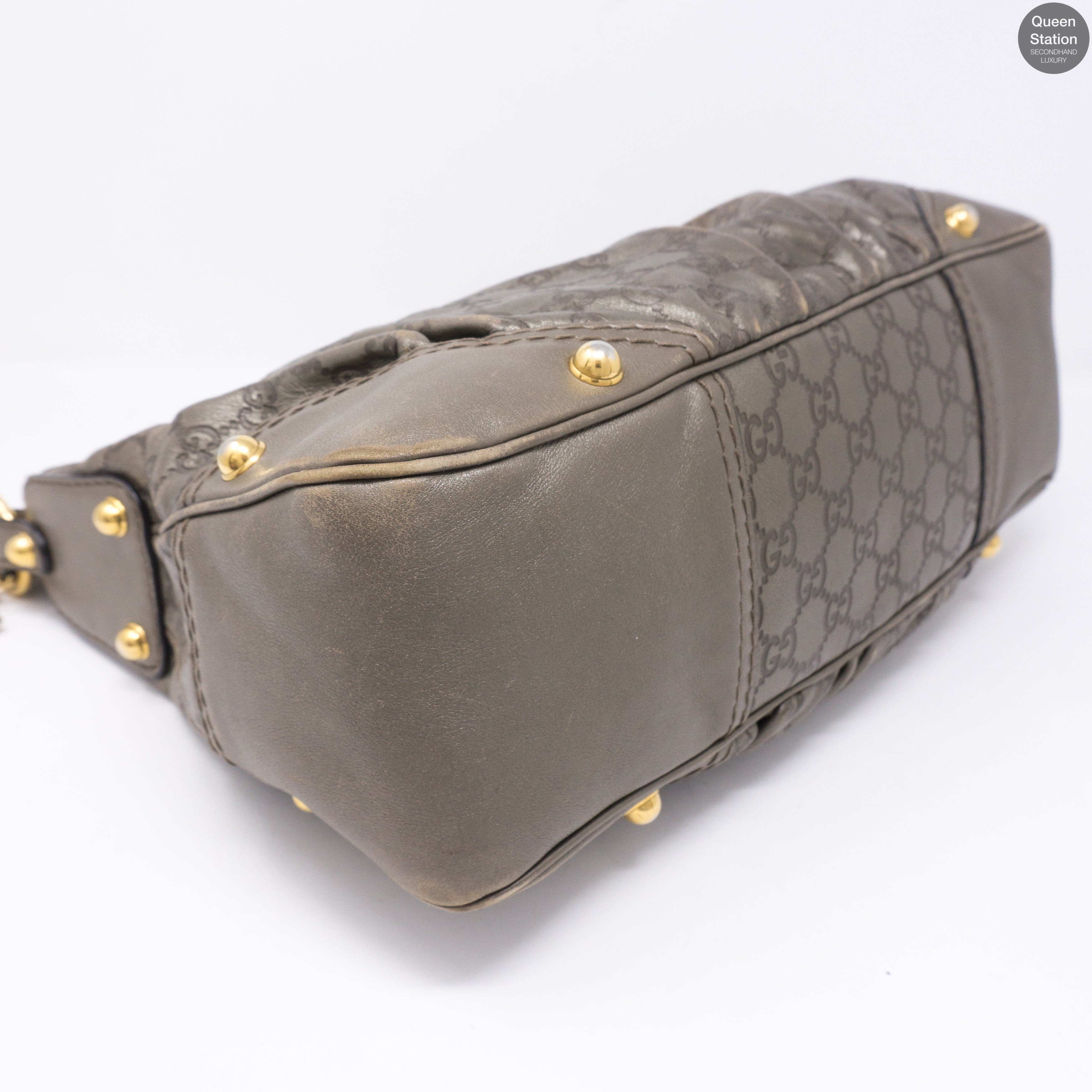 Metallic Guccissima Medium Jockey Hobo