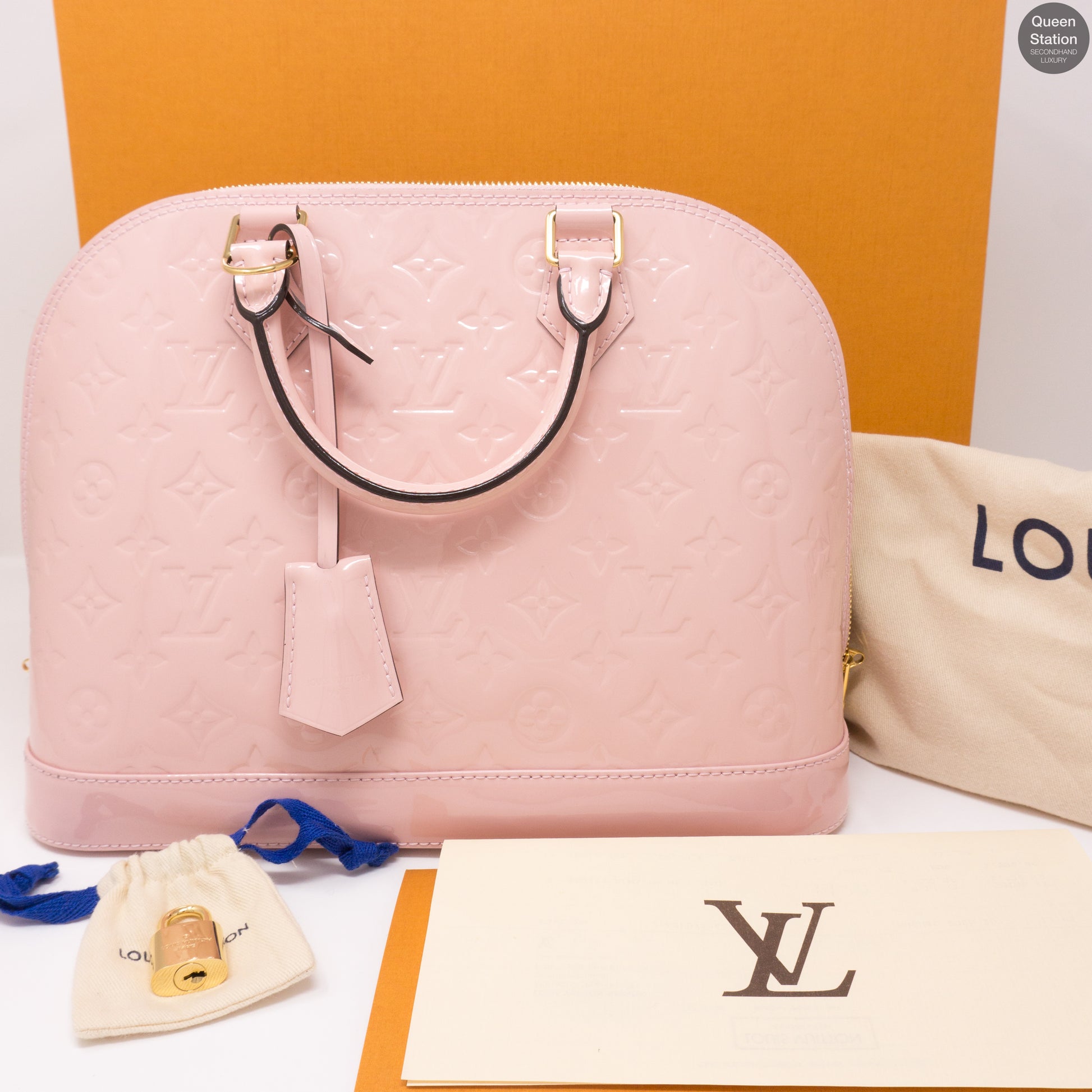 LV Alma Vernis Rose Ballerine - PM, Luxury, Bags & Wallets on