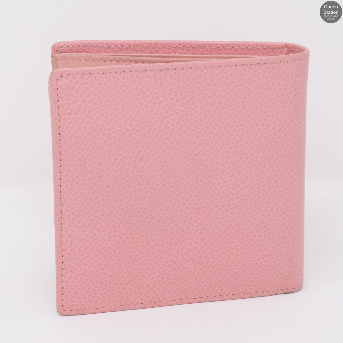 Pink Caviarskin Square Wallet