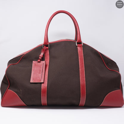 Red Brown Weekender Duffle Bag