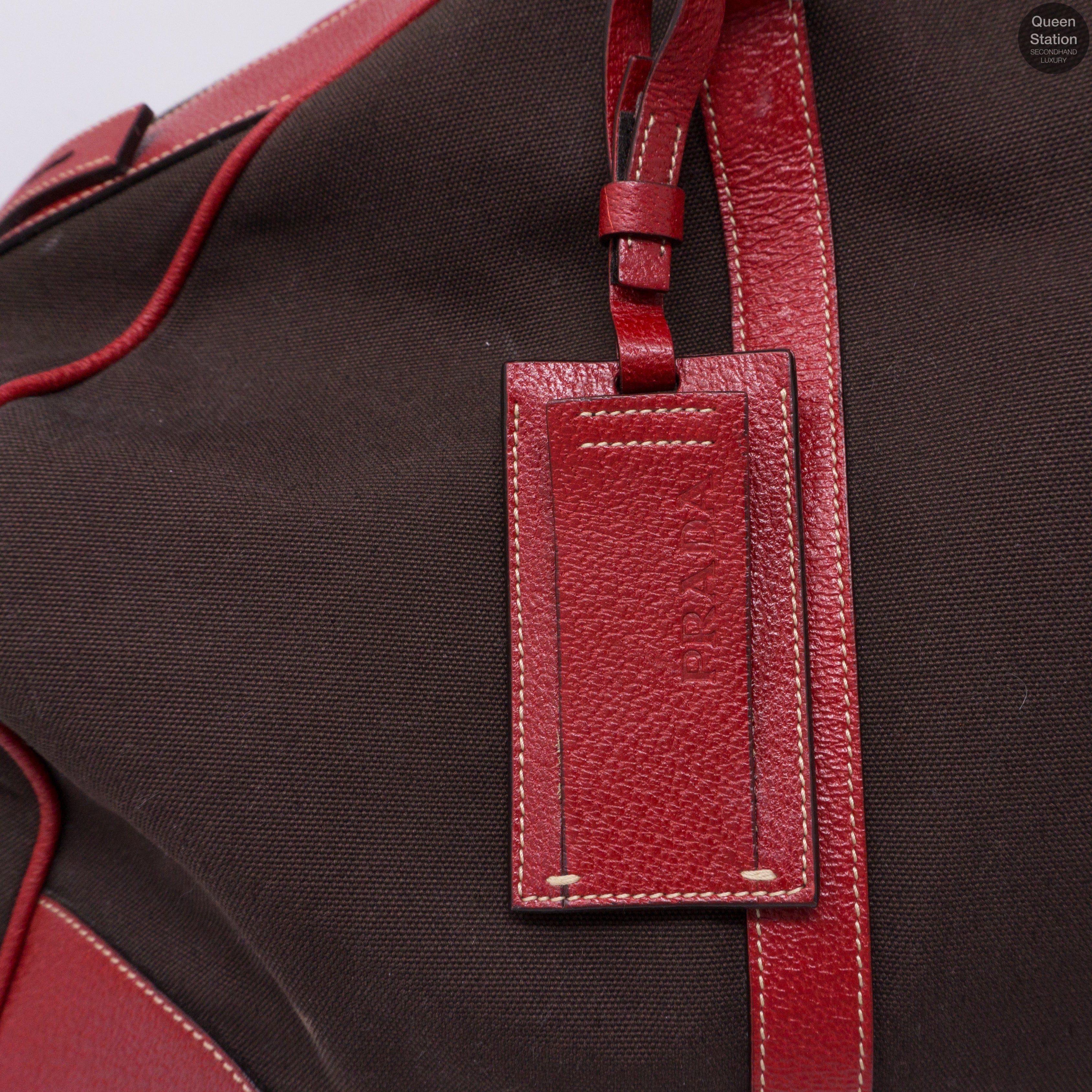 Red Brown Weekender Duffle Bag