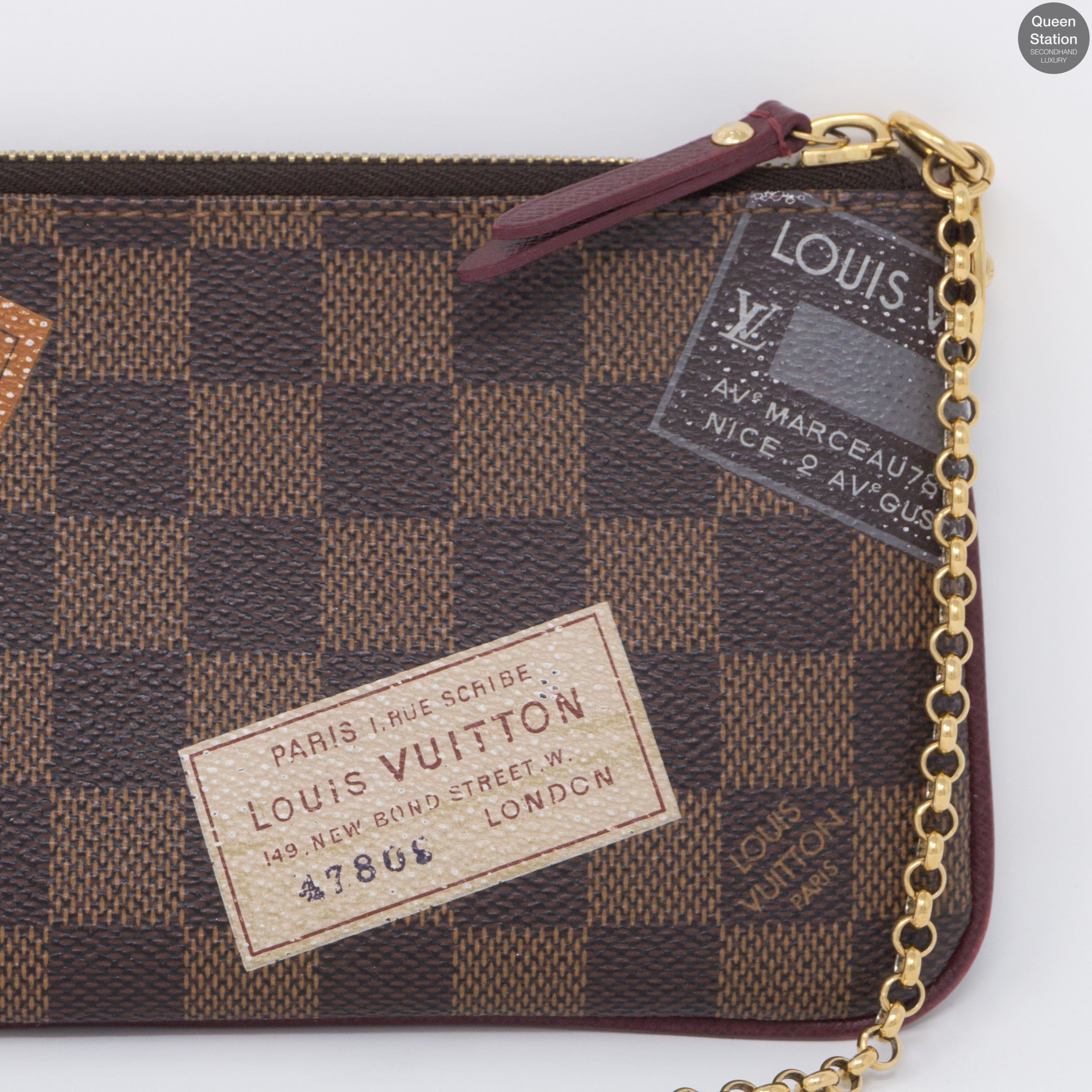 Milla Trunks Labels Pochette MM Damier Ebene