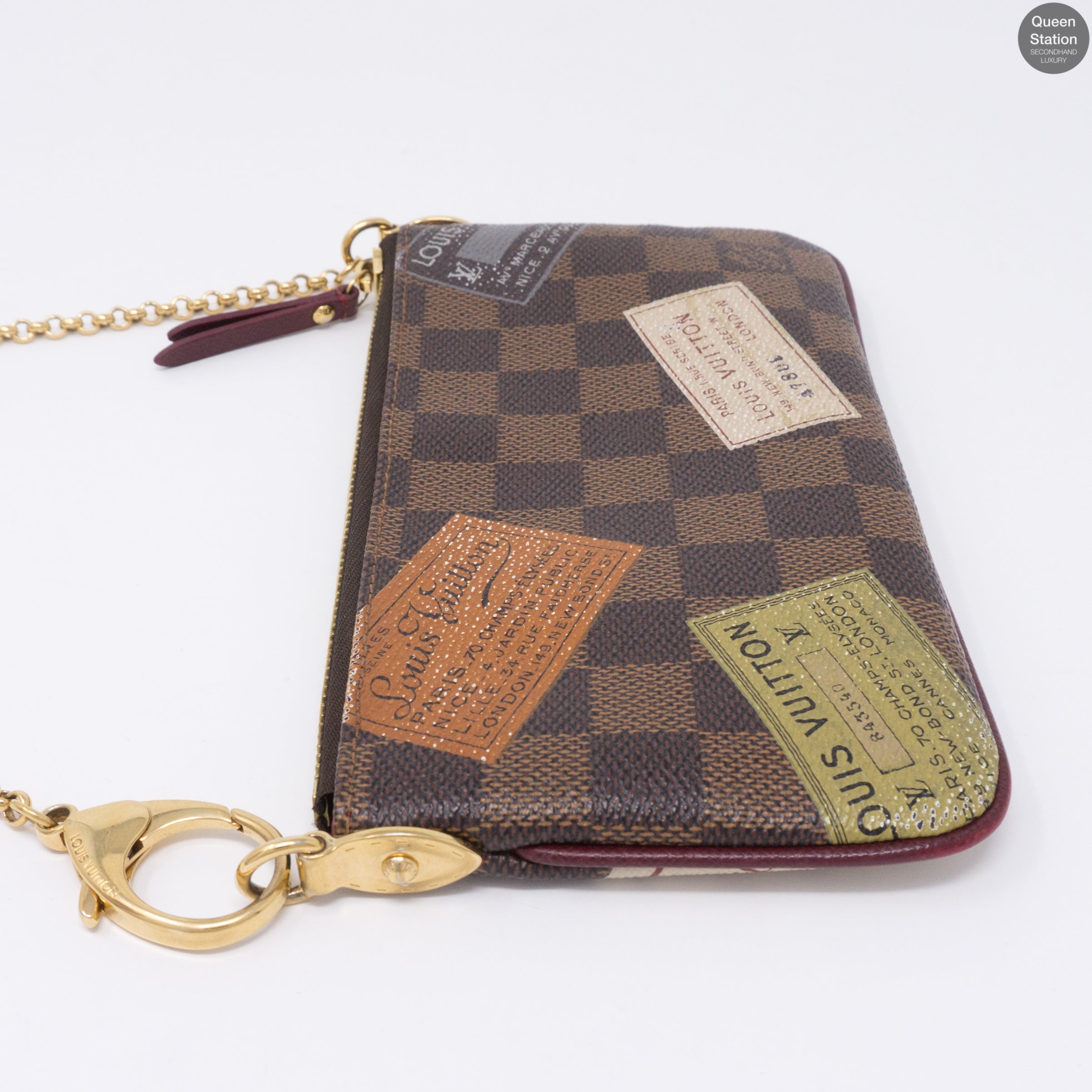 Milla Trunks Labels Pochette MM Damier Ebene