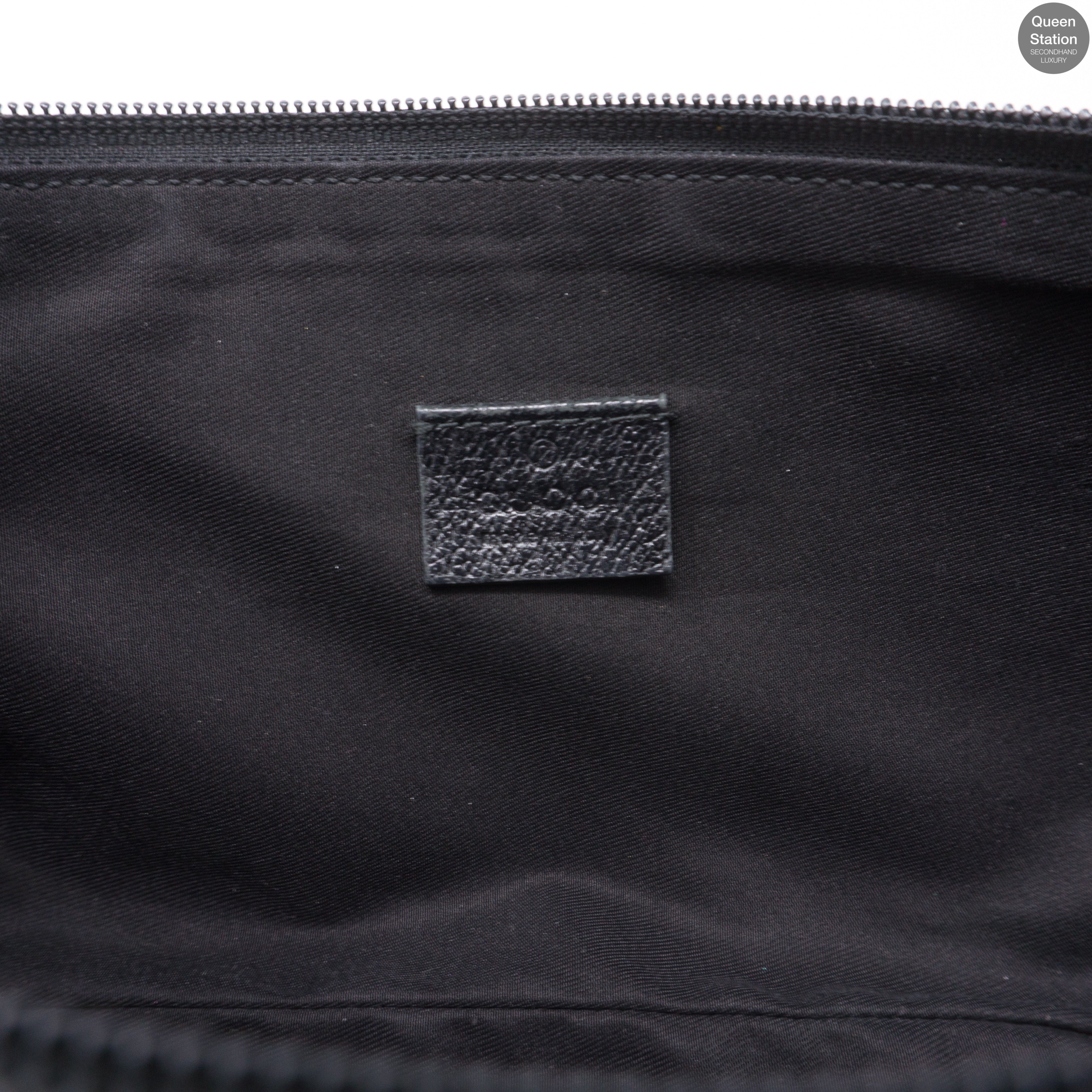 Black GG Monogram Canvas Pochette