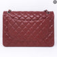 Classic Double Flap Maxi Red Caviarskin Leather SHW
