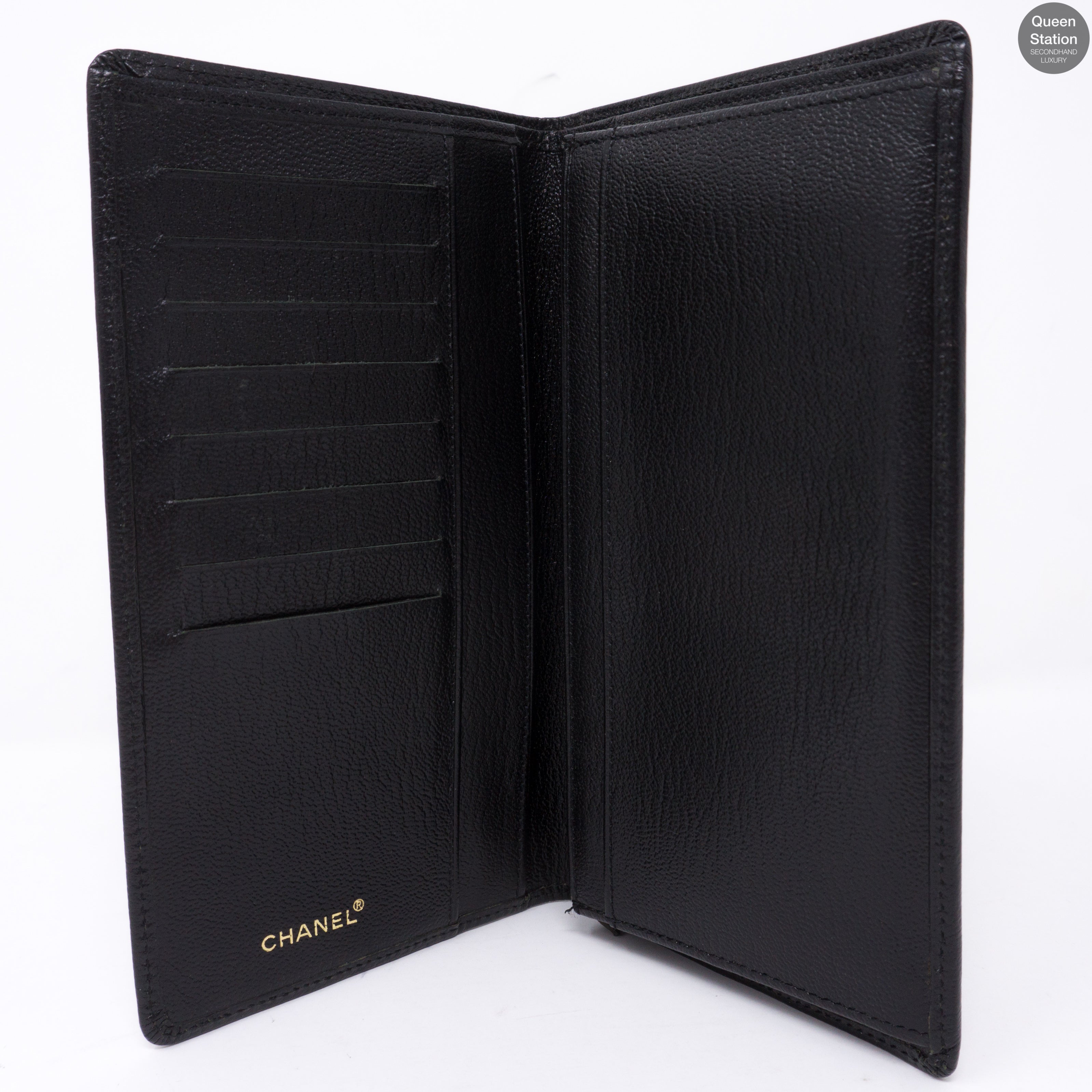 CC Logo Long Bifold Wallet Black