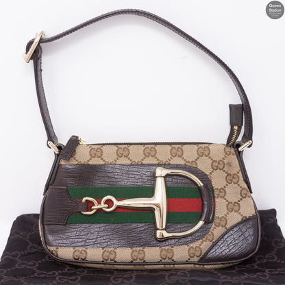 Guccissima GG Horsebit Pochette Monogram Canvas