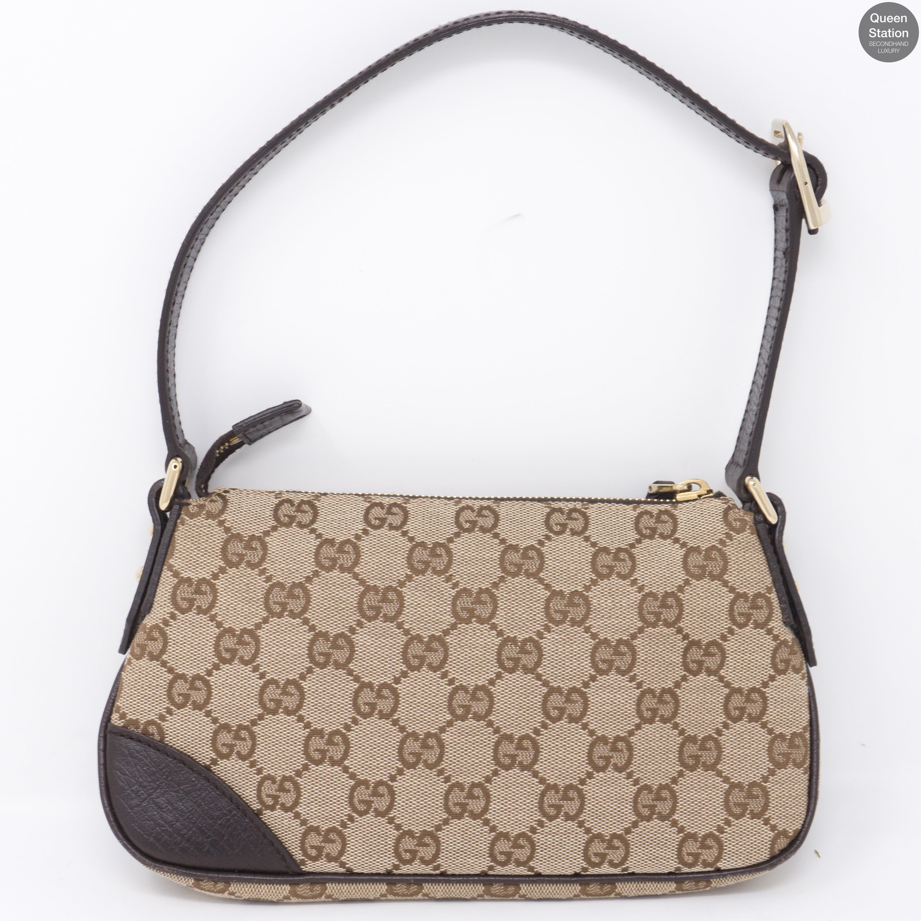 Gucci Guccissima GG Horsebit Pochette Monogram Canvas Queen