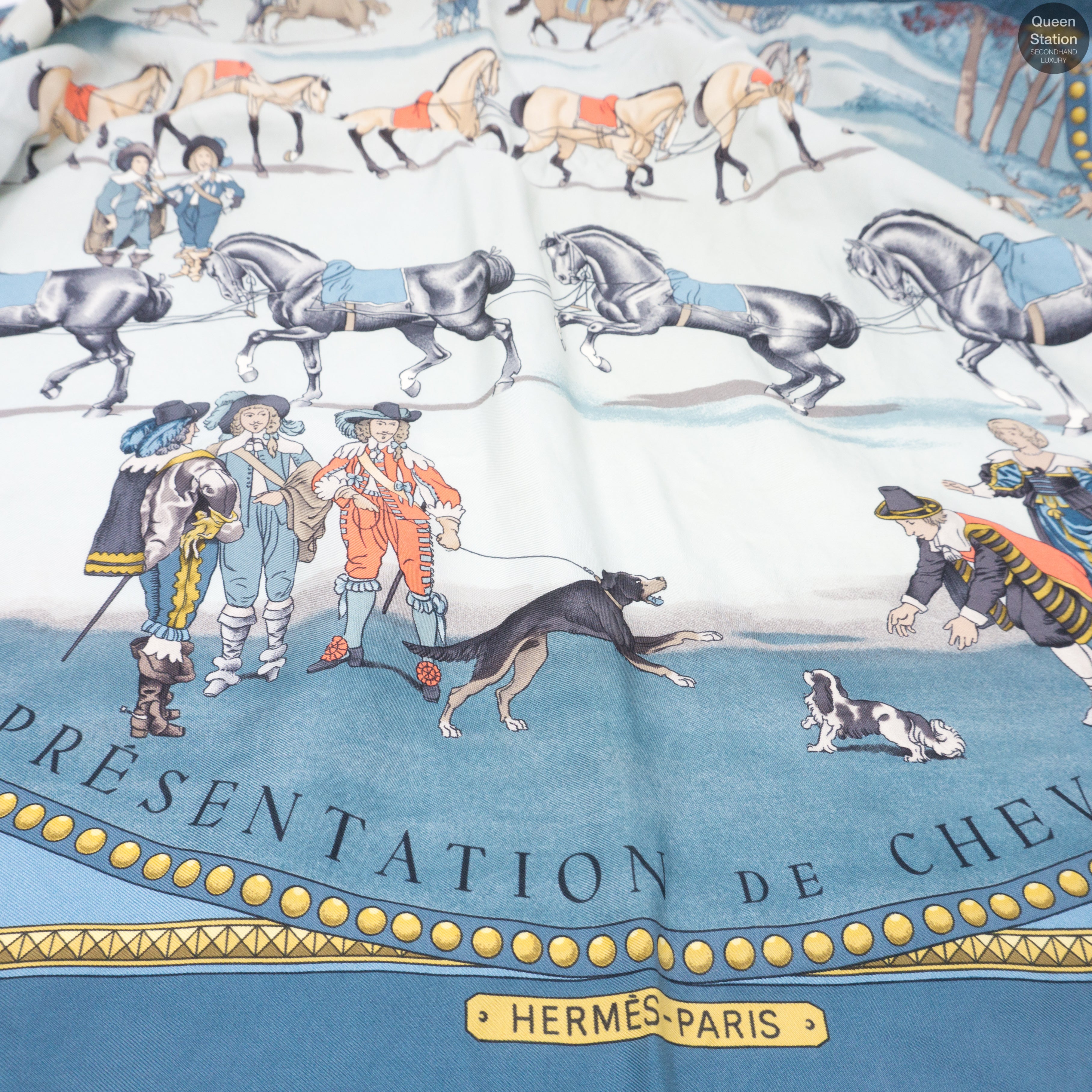 Silk Scarf 90 Presentation de Chevaux