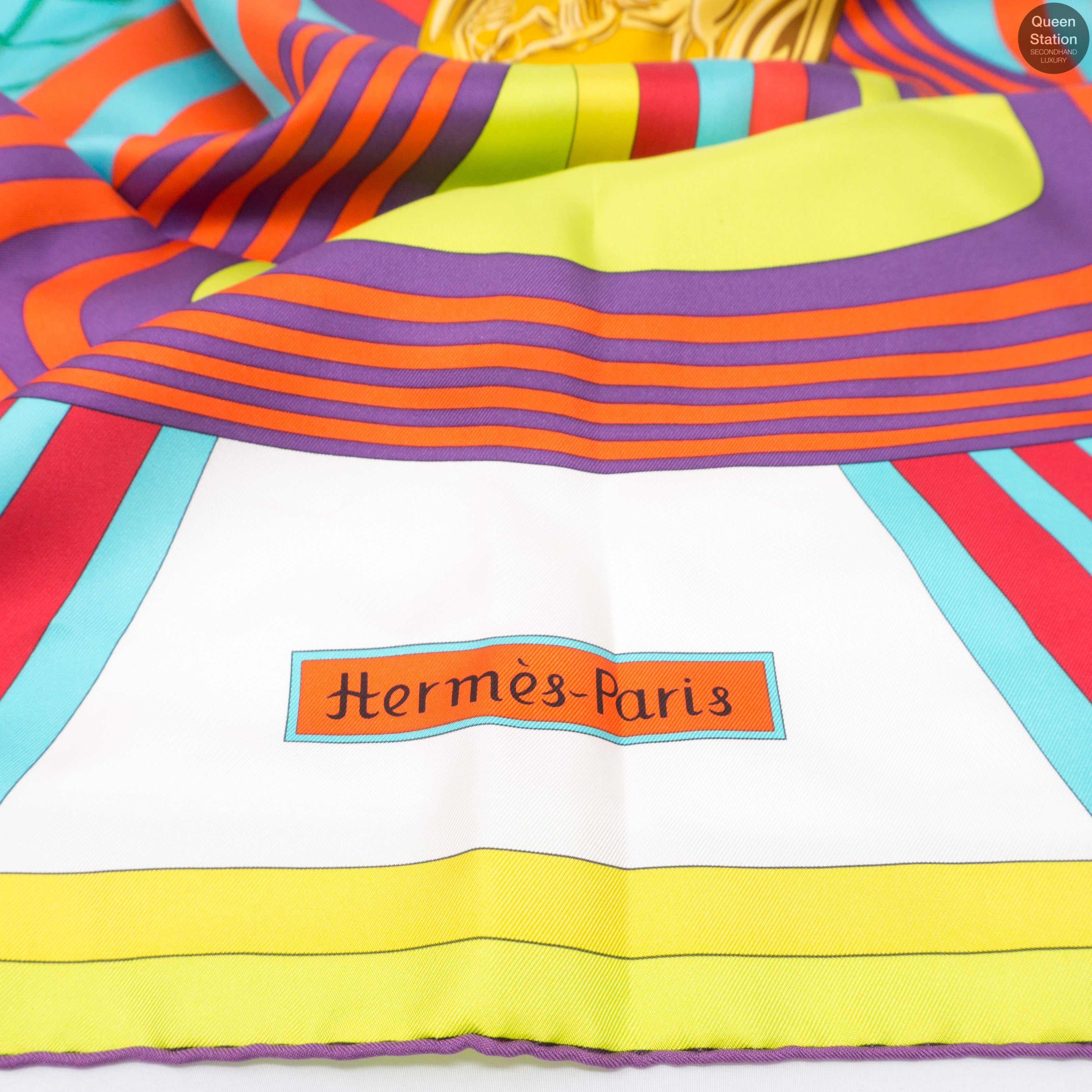 Silk Scarf 90 Les Teux d'Hermes