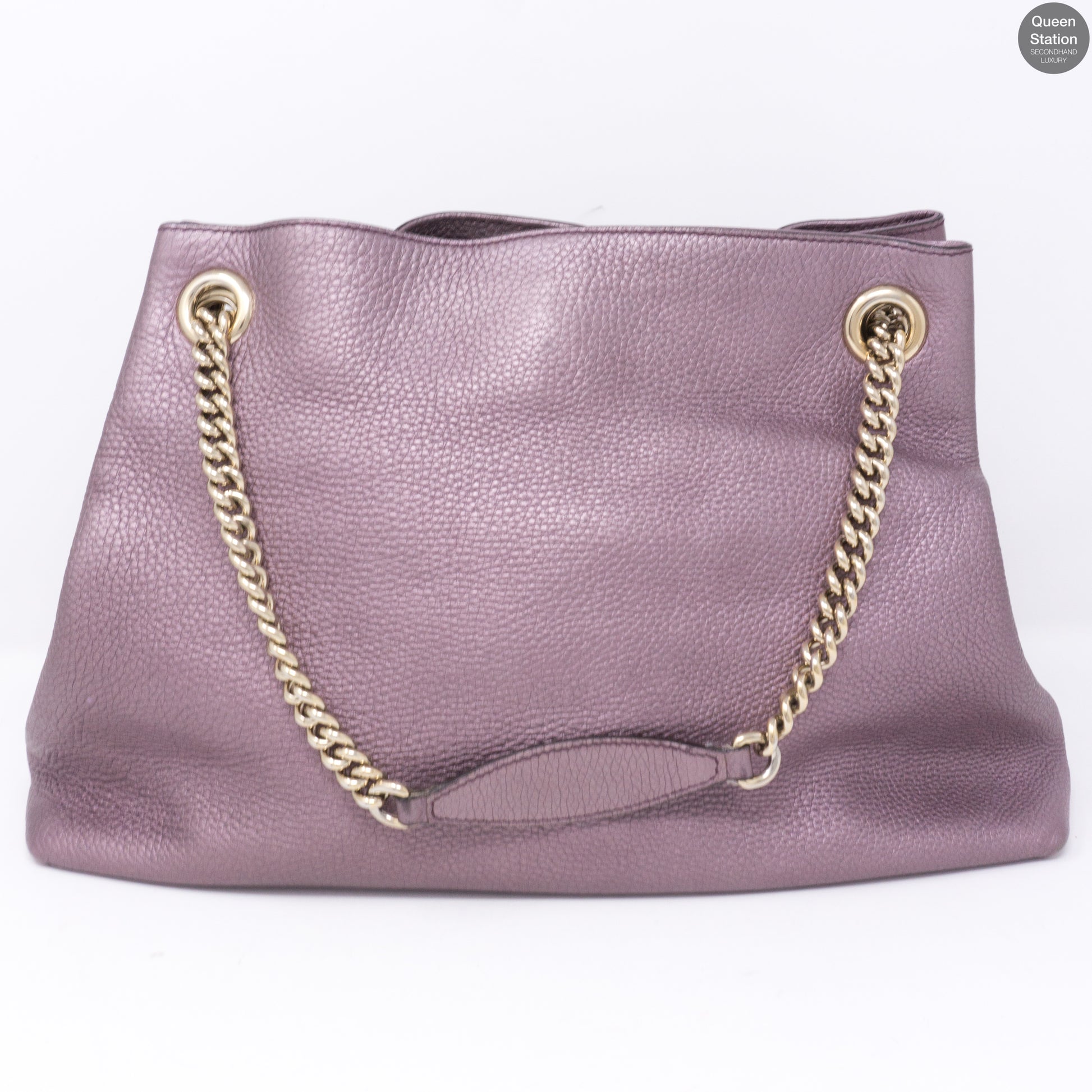 Gucci Soho Chain Strap Shoulder Bag Leather Medium Purple 211470204