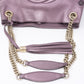 Soho Tassel Chain Metallic Purple Leather Bag