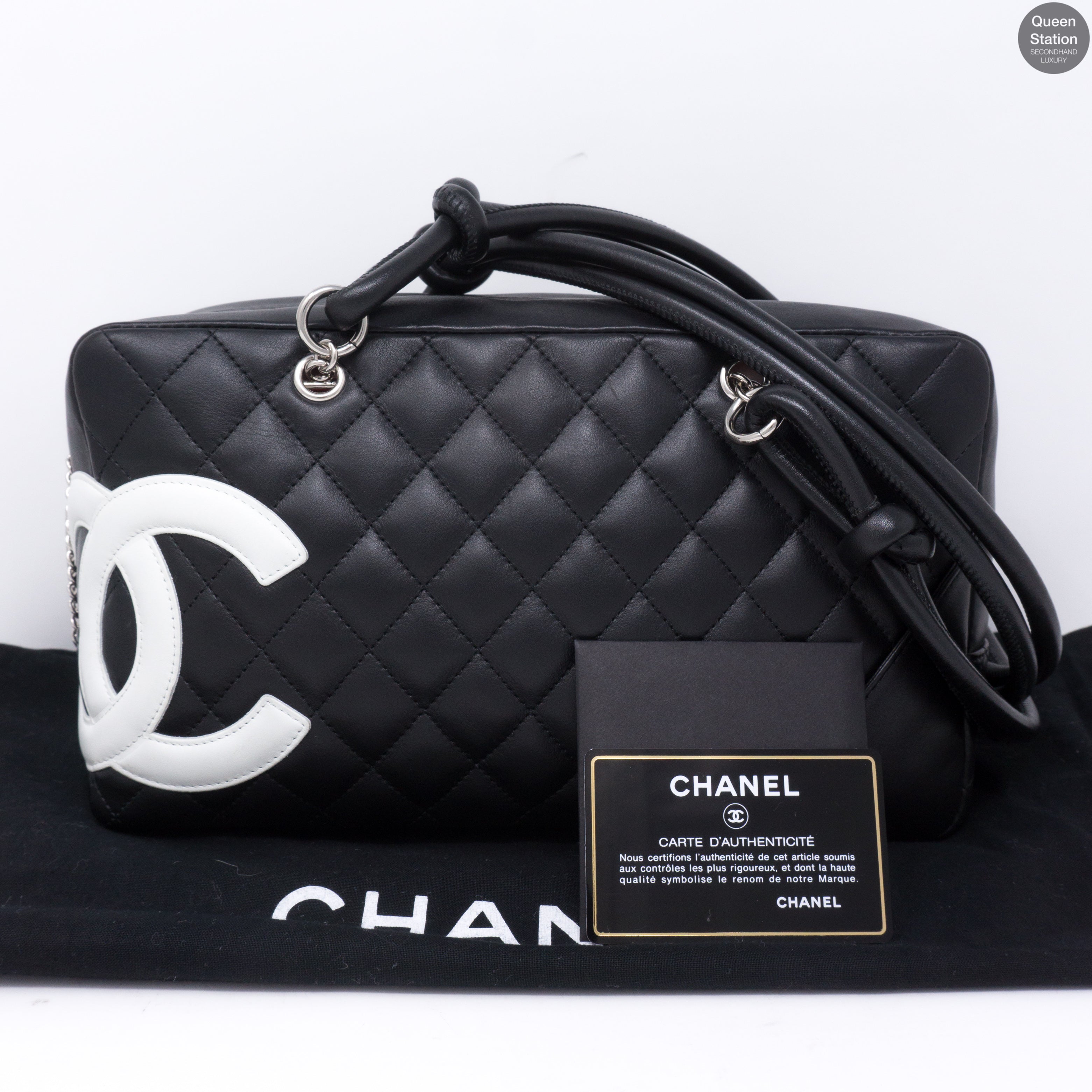 Heritage Vintage: Chanel Black Lambskin Leather Cambon Bowler Tote, Lot  #78007