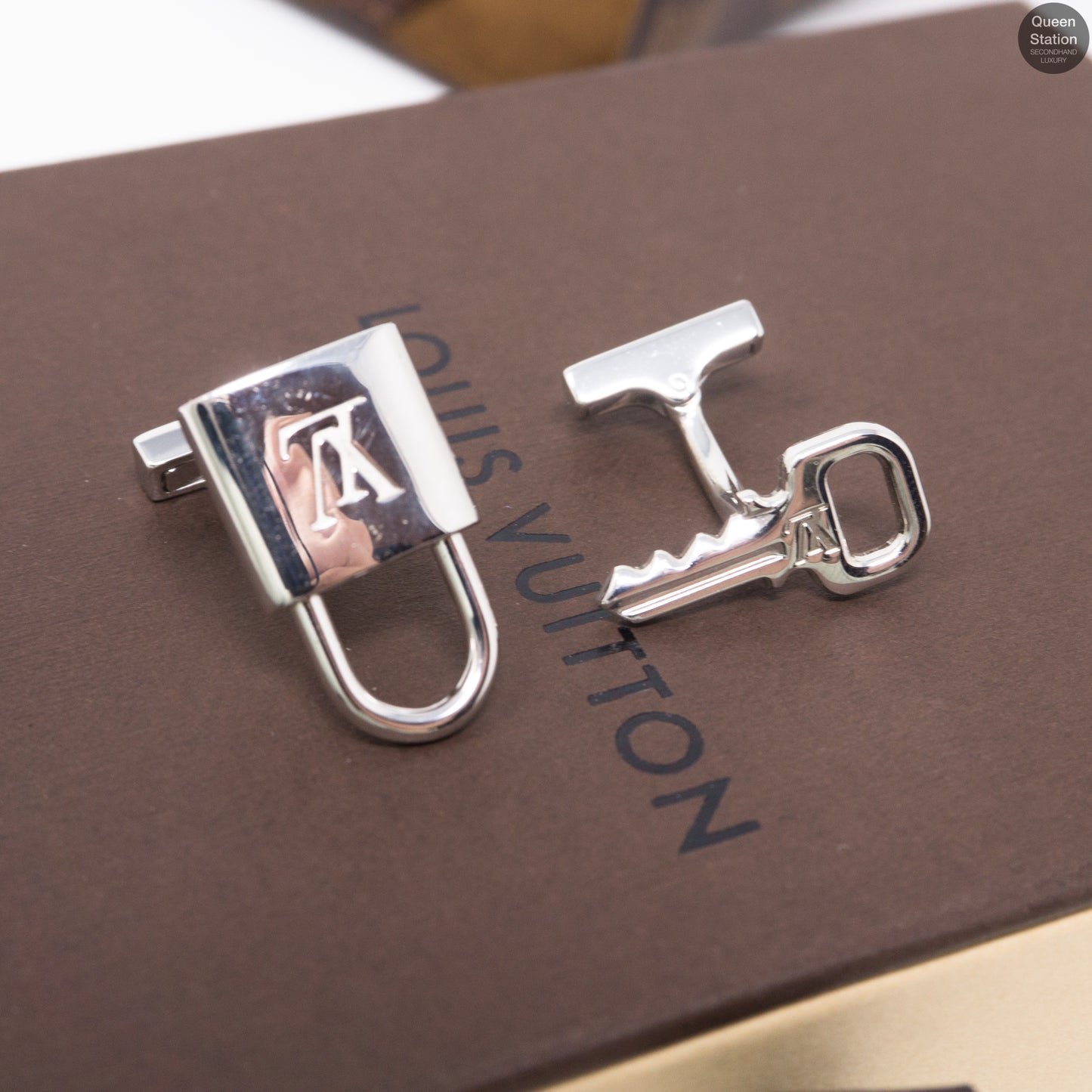 Louis Vuitton Damier Sterling Silver Wooden Square Cufflinks Louis Vuitton