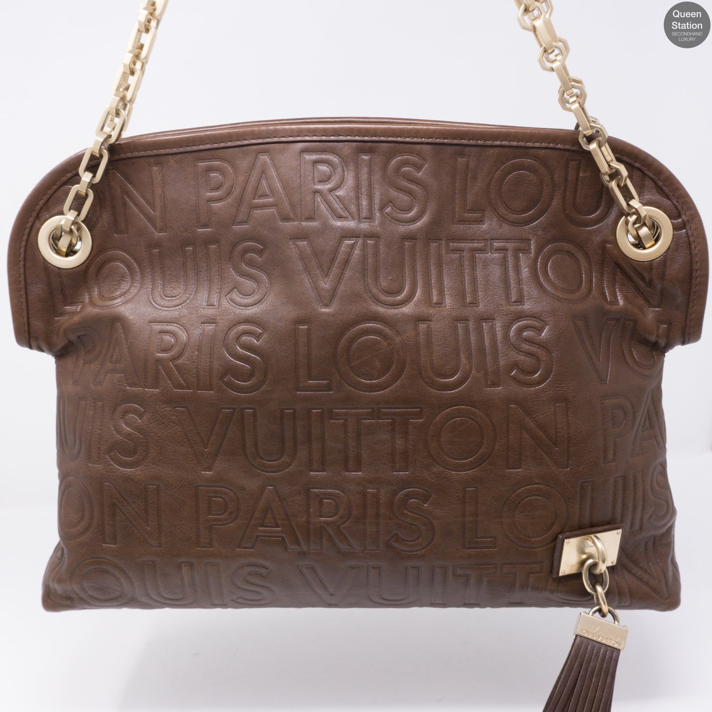 Louis Vuitton - Authenticated Whisper Handbag - Leather Brown Plain For Woman, Good condition