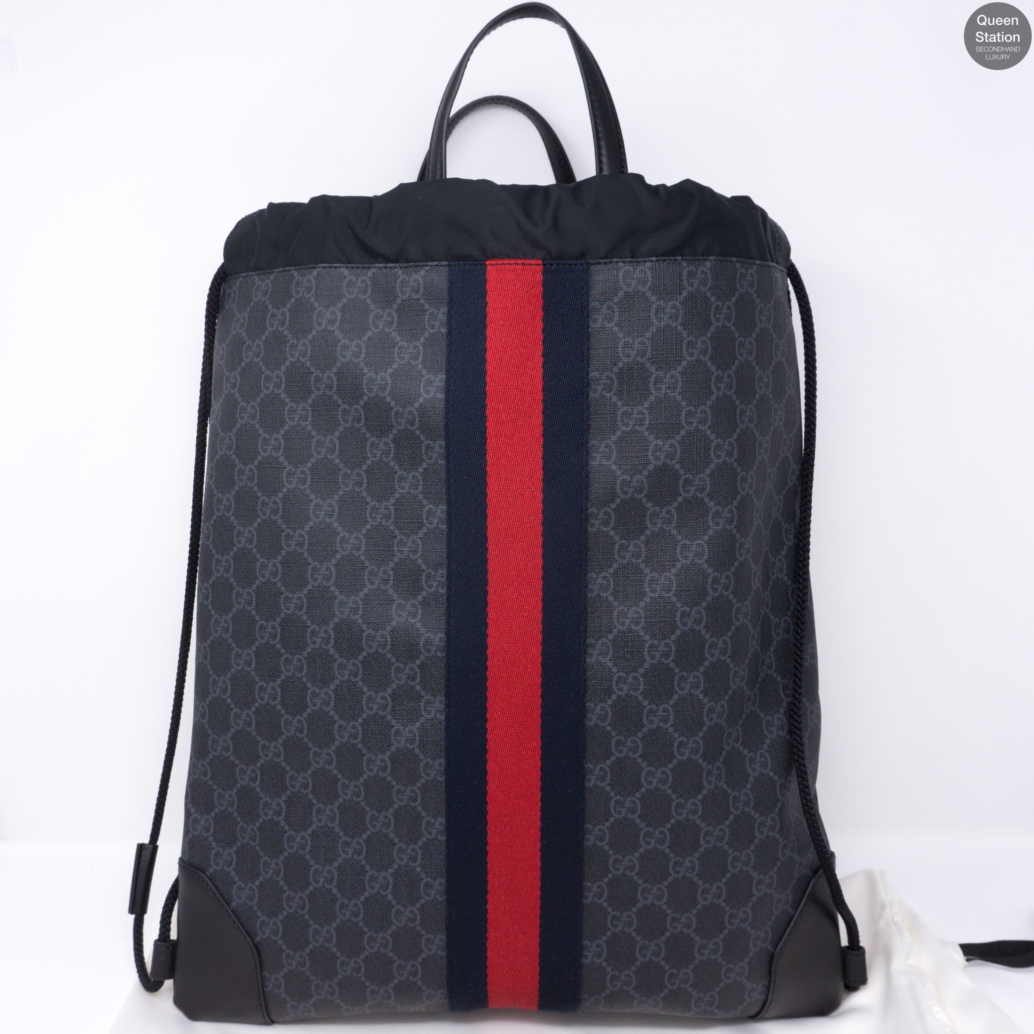 Gucci Soft GG Supreme Drawstring Backpack Queen Station