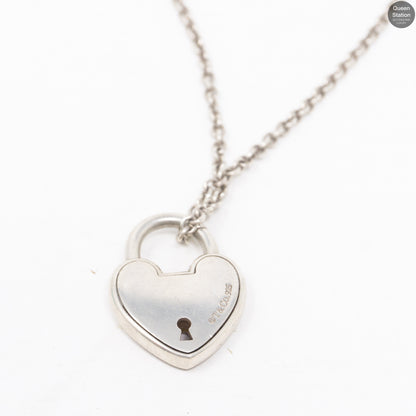 Sterling Silver Heart Arc Lock Pendant