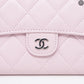 Classic Flap Wallet Light Pink Leather