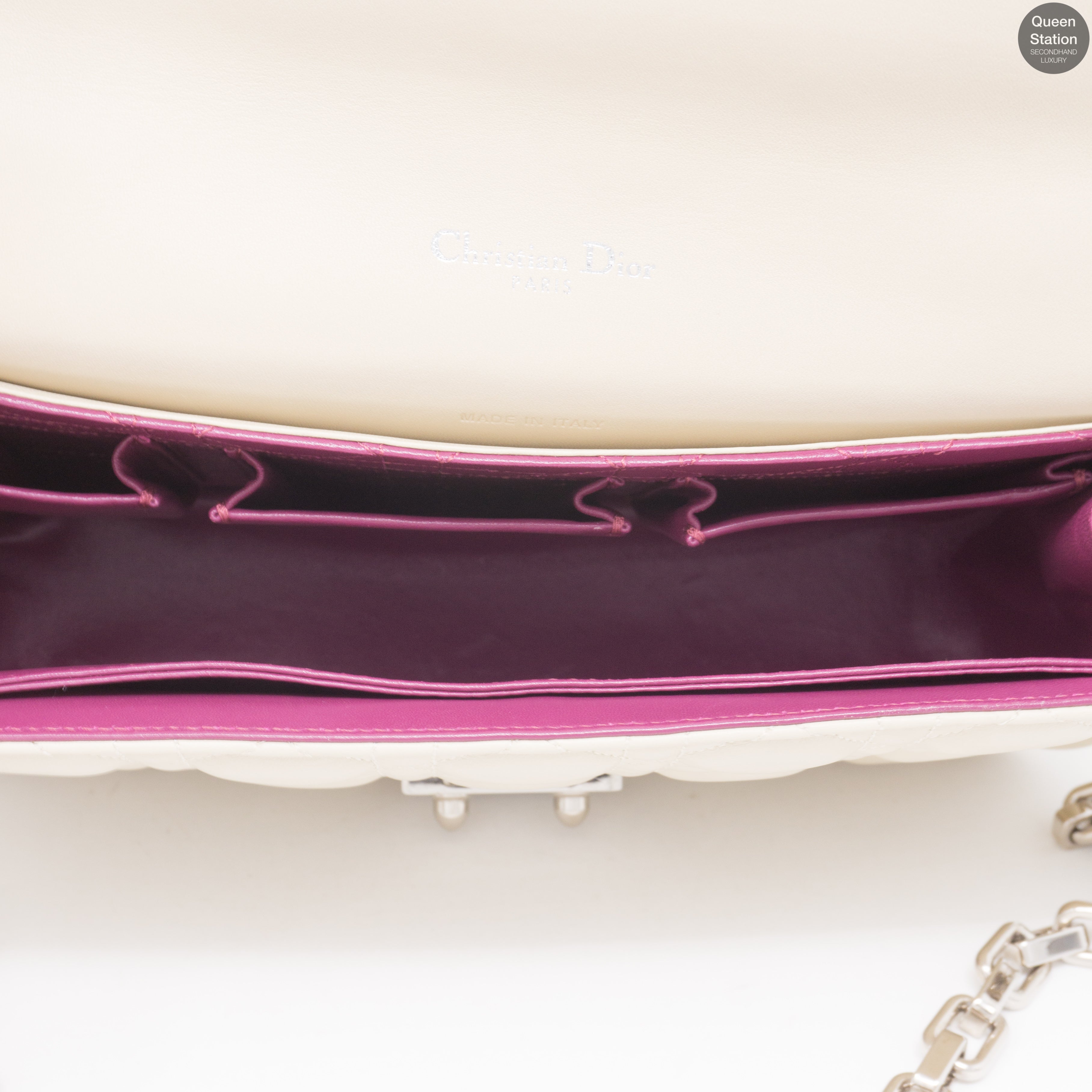 Miss Dior Medium Beige Leather Long Chain