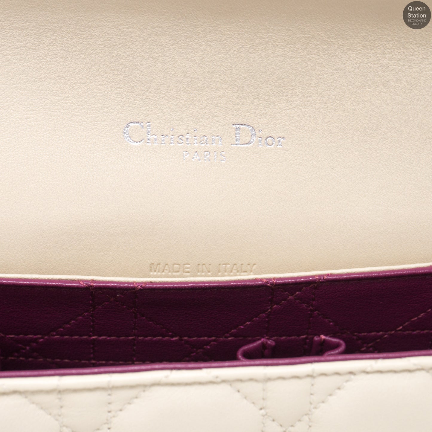 Miss Dior Medium Beige Leather Long Chain