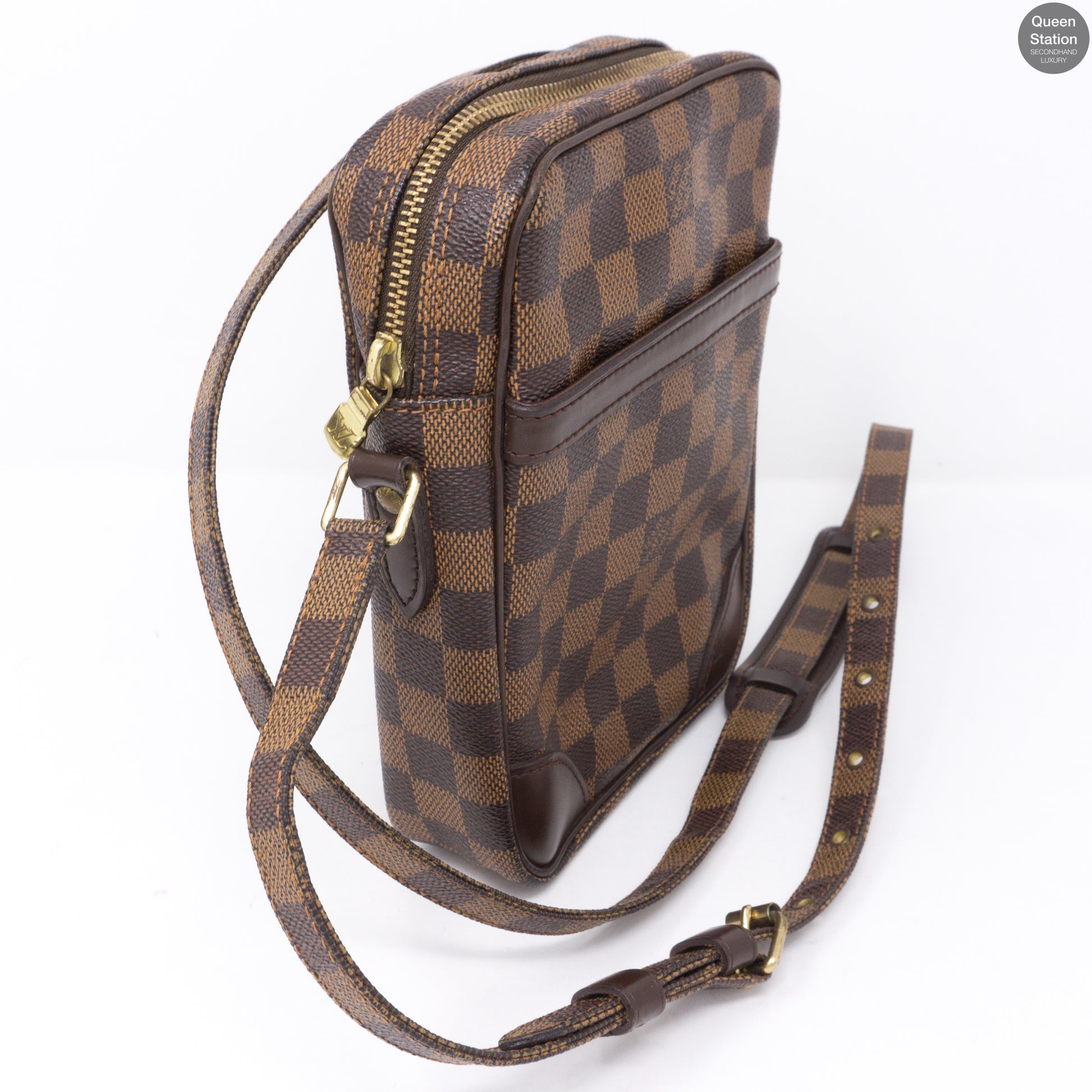 Louis Vuitton Damier Ebene Danube Crossbody Bag Leather ref.401402