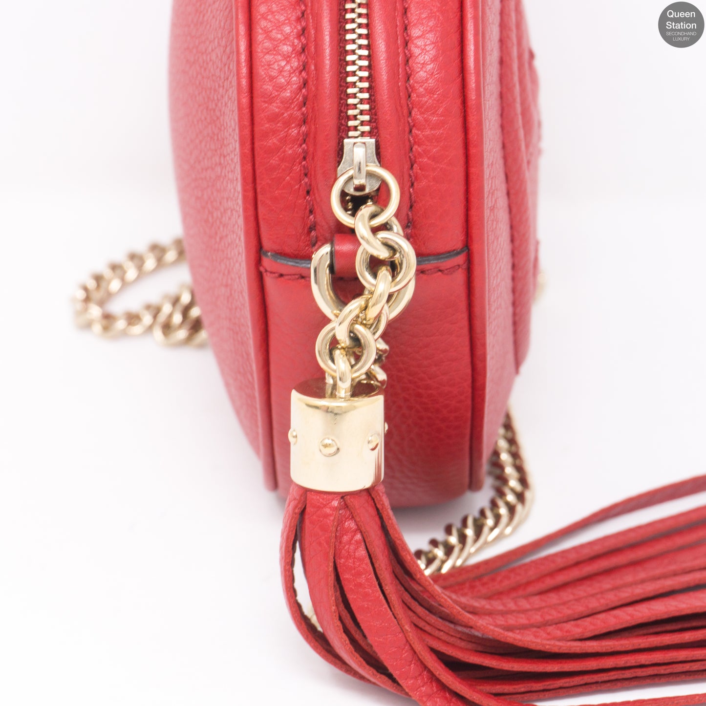 Soho Mini Chain Bag Red Leather